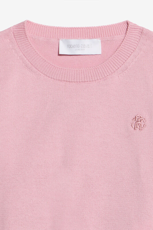 JU Pink Cotton T-Shirt With Embroidered Logo PINK WJM60C-MG001