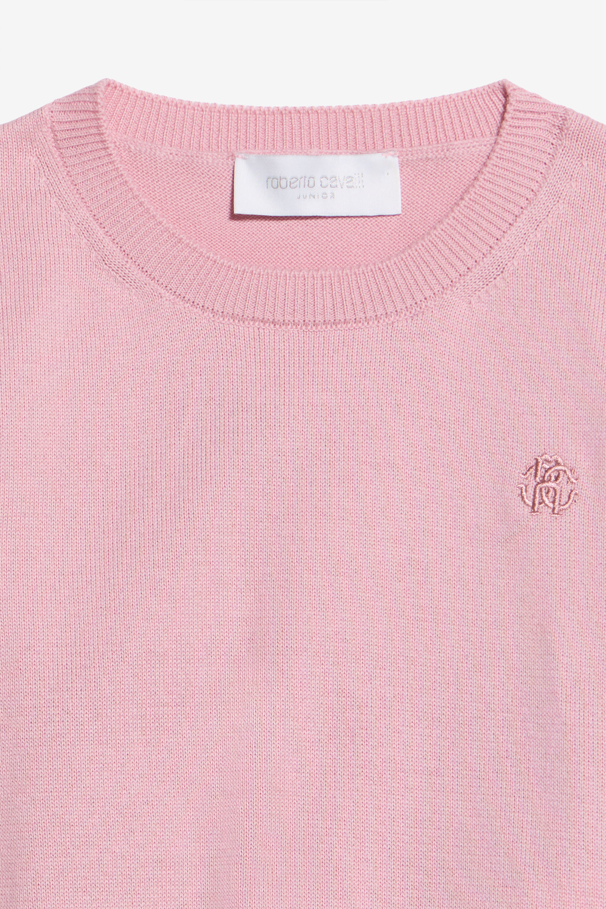 JU Pink Cotton T-Shirt With Embroidered Logo PINK WJM60C-MG001