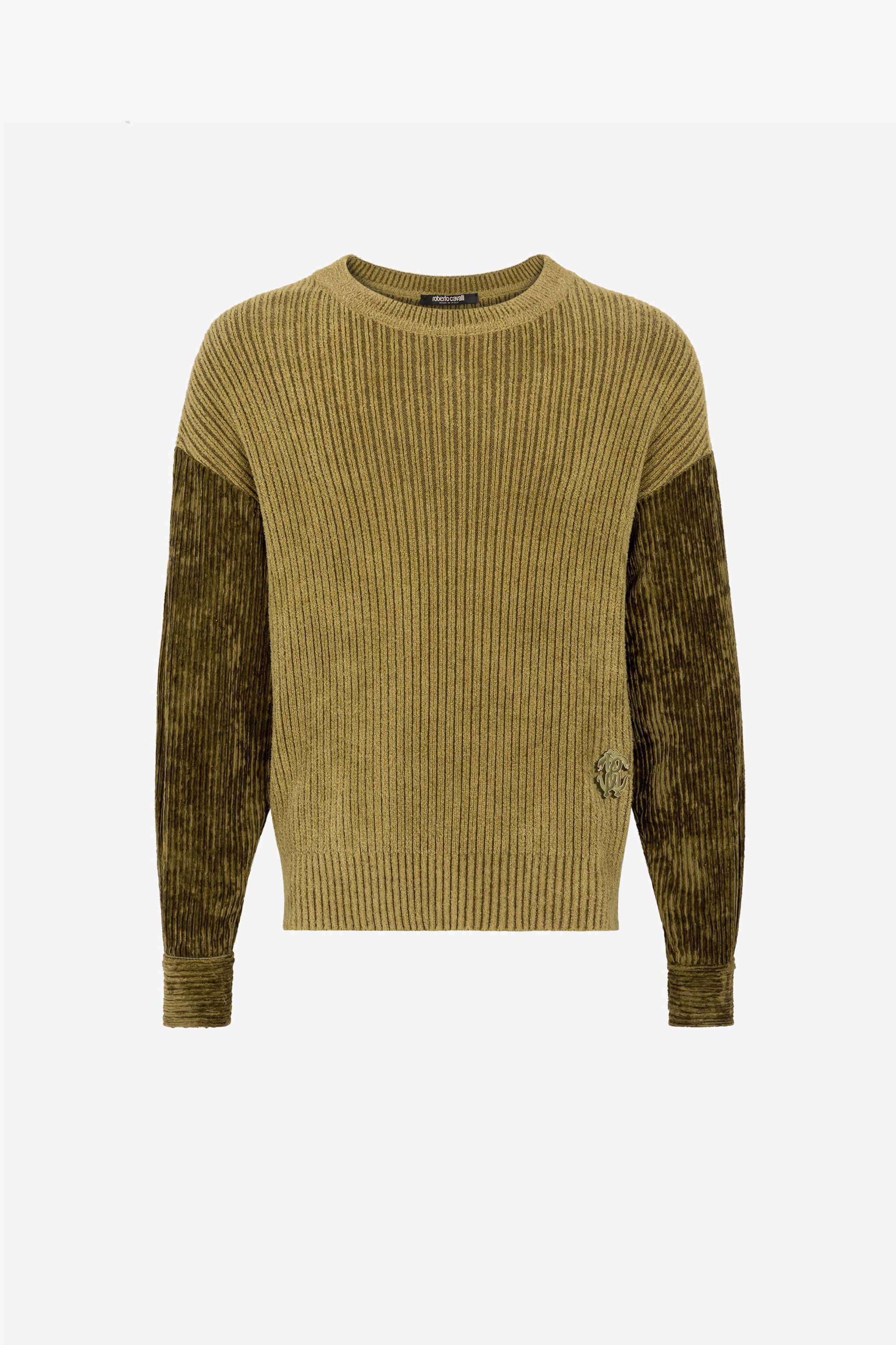 RC Mirror Snake Ribbed-Knit Sweater IVY GREEN RRM608-MI016