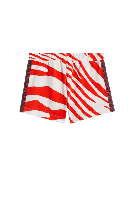 JU Zebra print jersey shorts RED/WHITE IJT208-FOQ63