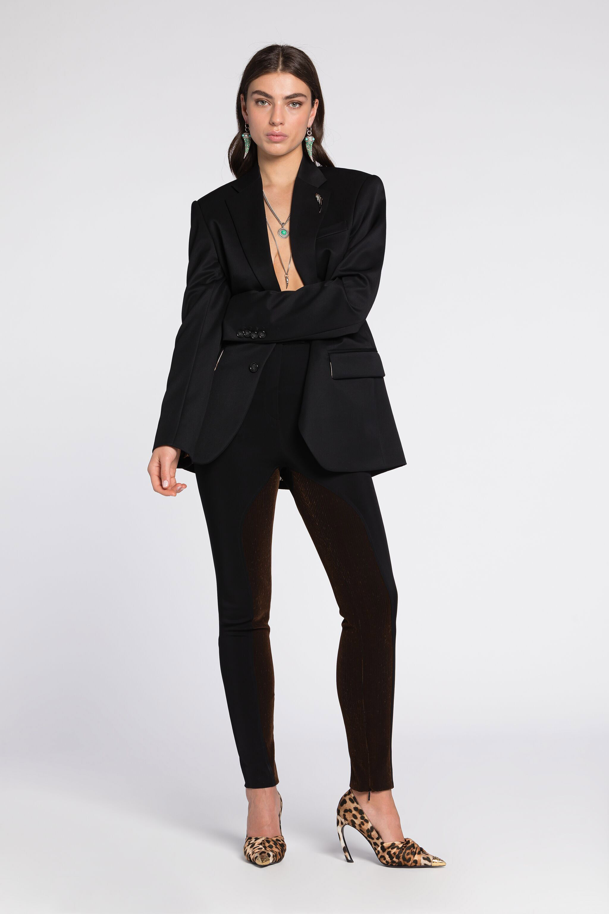 RC Tiger Tooth Skinny Trousers Black RKT201-HR002