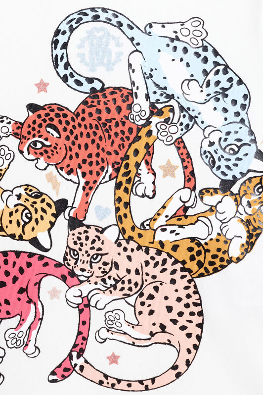 JU Baby wild jaguar print T-shirt JU Baby wild jaguar print T-shirt MILKY WHITE JJT650-JV025