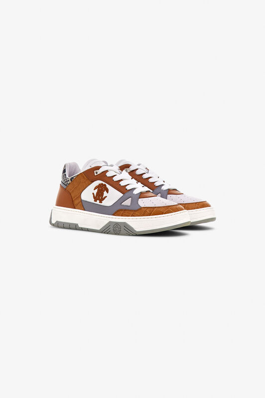 RC RC Logo Sneakers White/Brown TRS044-PZ13A
