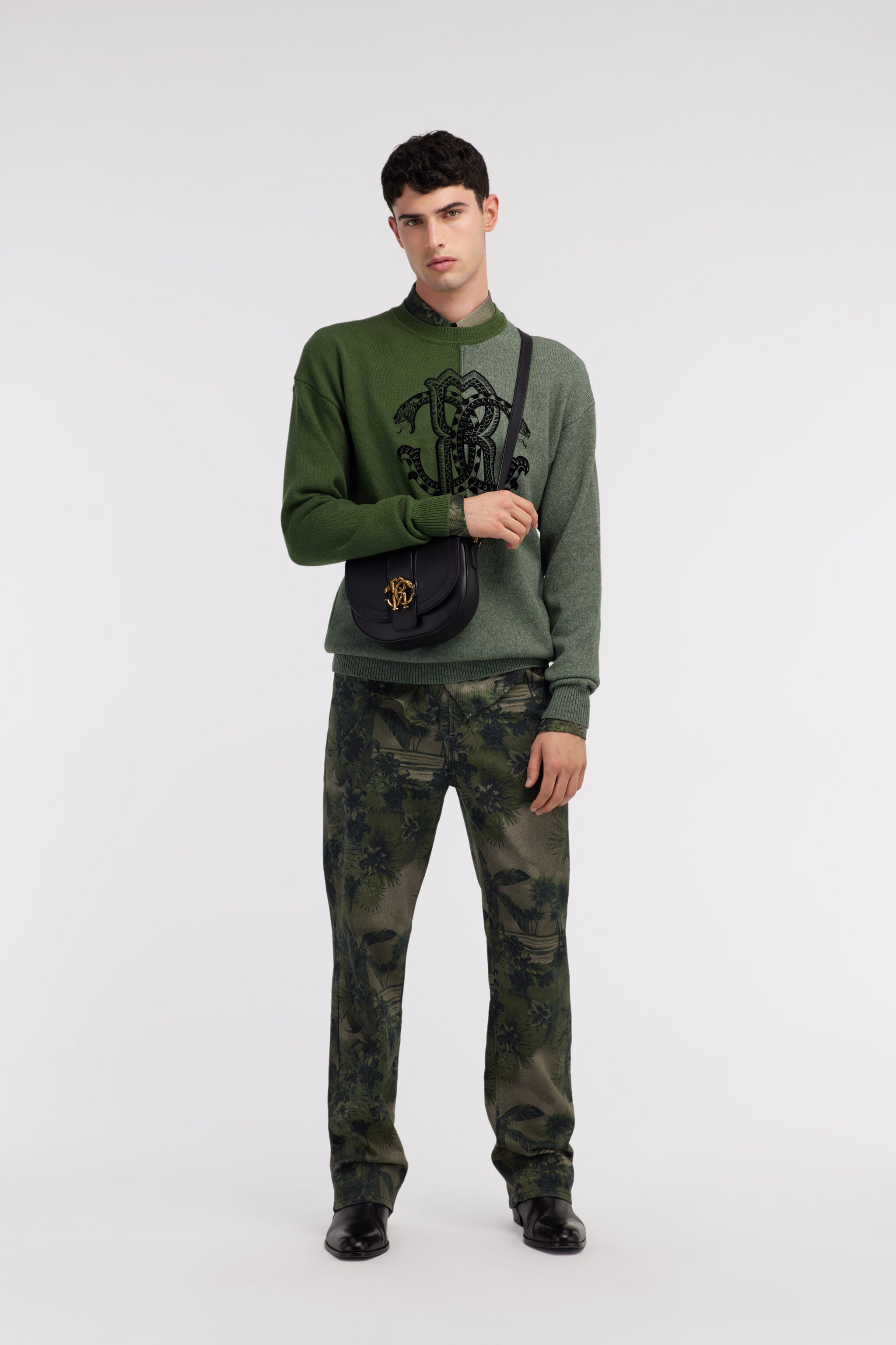 RC Pants with Hawaii Green print Dark green SRJ210-4NI84