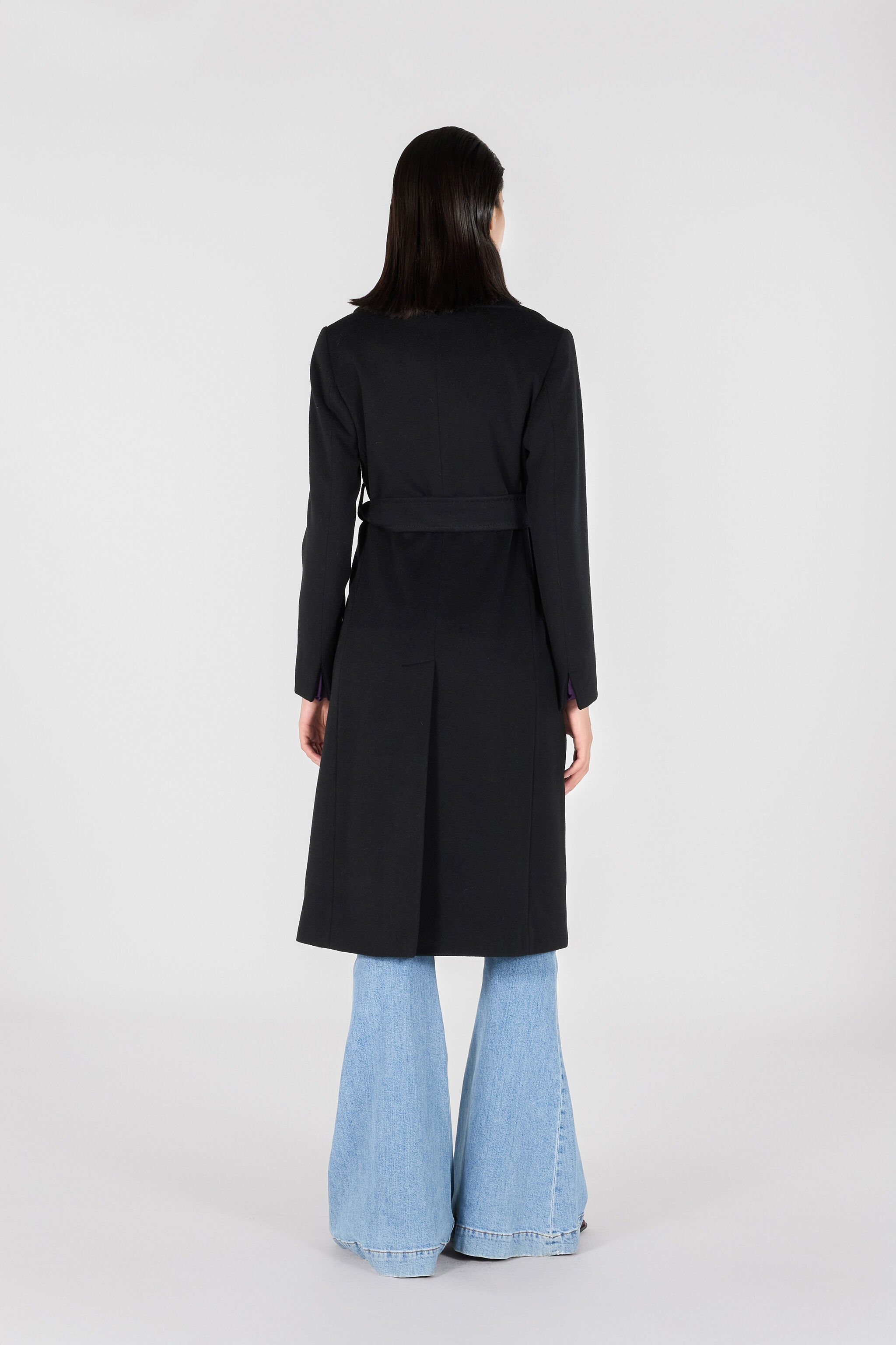 RC Woman Wool and Cashmere Coat Black OOT50E-FT001