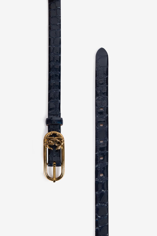 RC Belt With Crocodile Print And Glitter BLU/ORO SKC005-PZE01