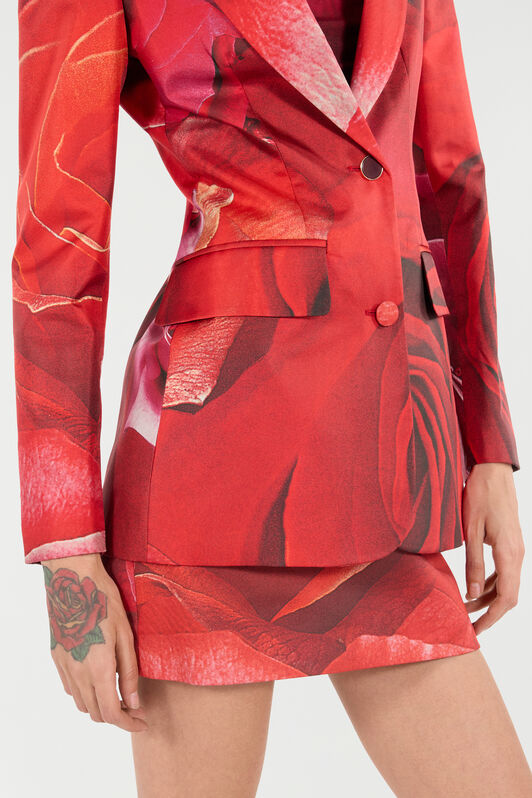 RC Rose-Print Blazer ROSSO UKT405-4QN48