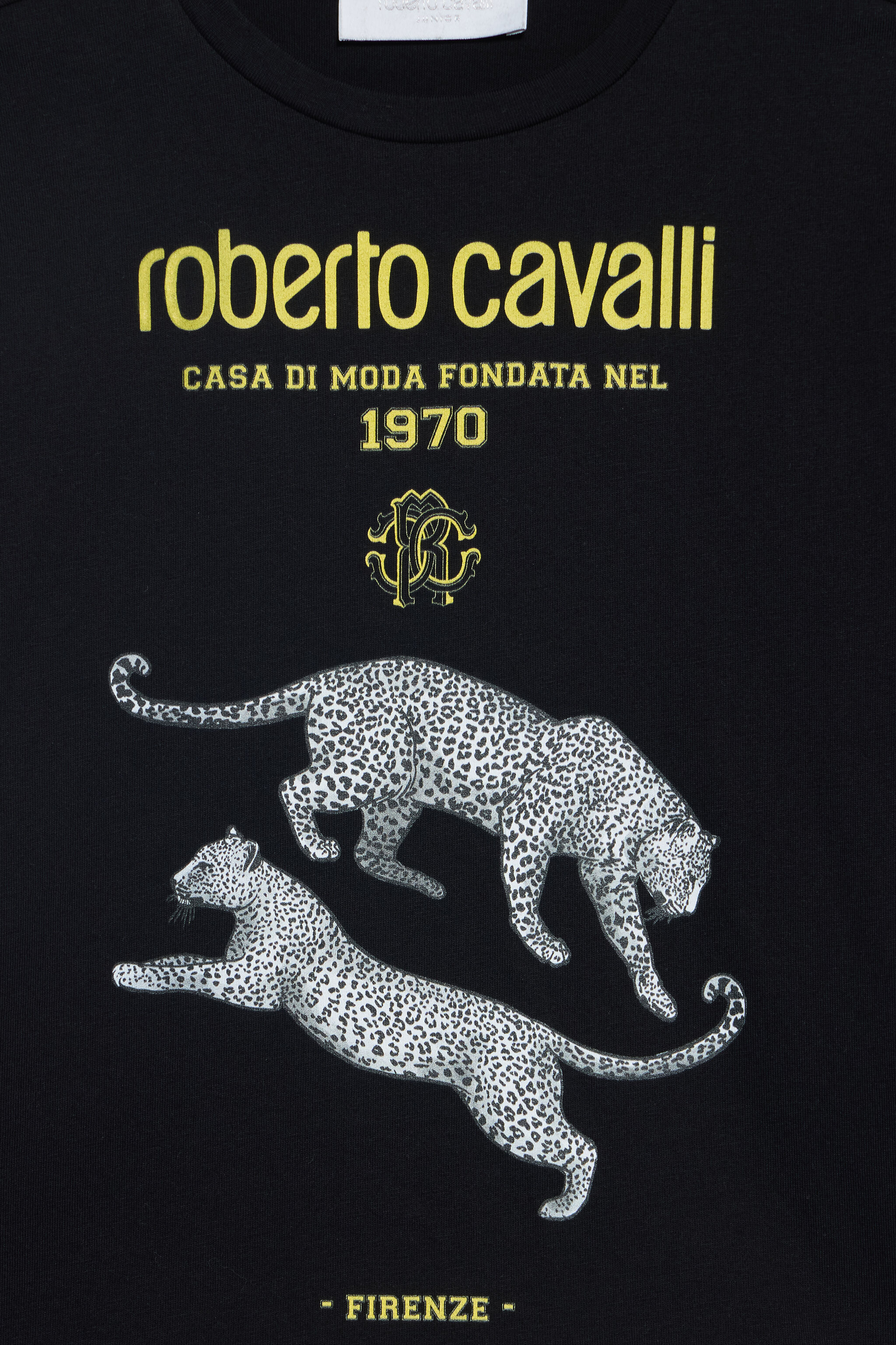 JU T-Shirt Nera Con Stampa Logata BLACK VJT60B-JD001
