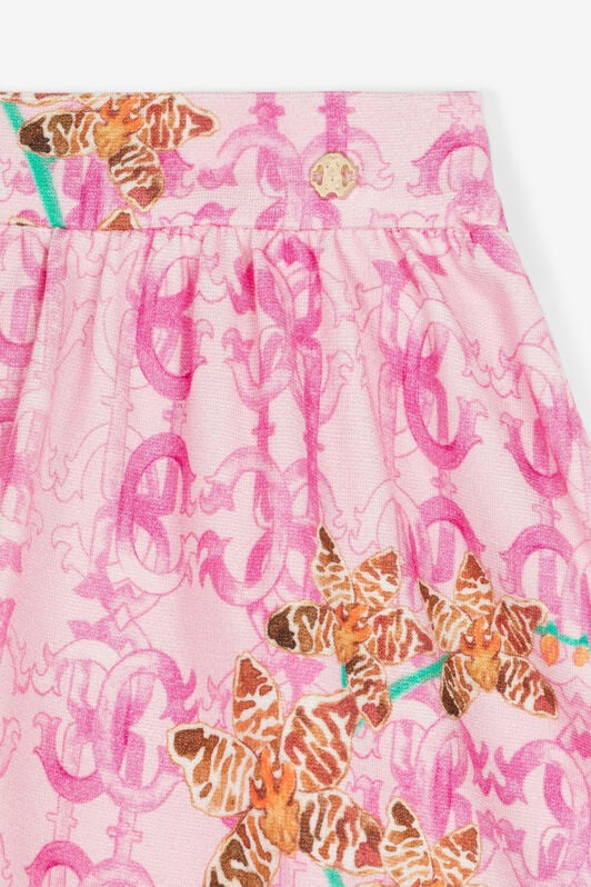 JU Monogram-print mini skirt JU Monogram-print mini skirt Pink QJT307-7GG19