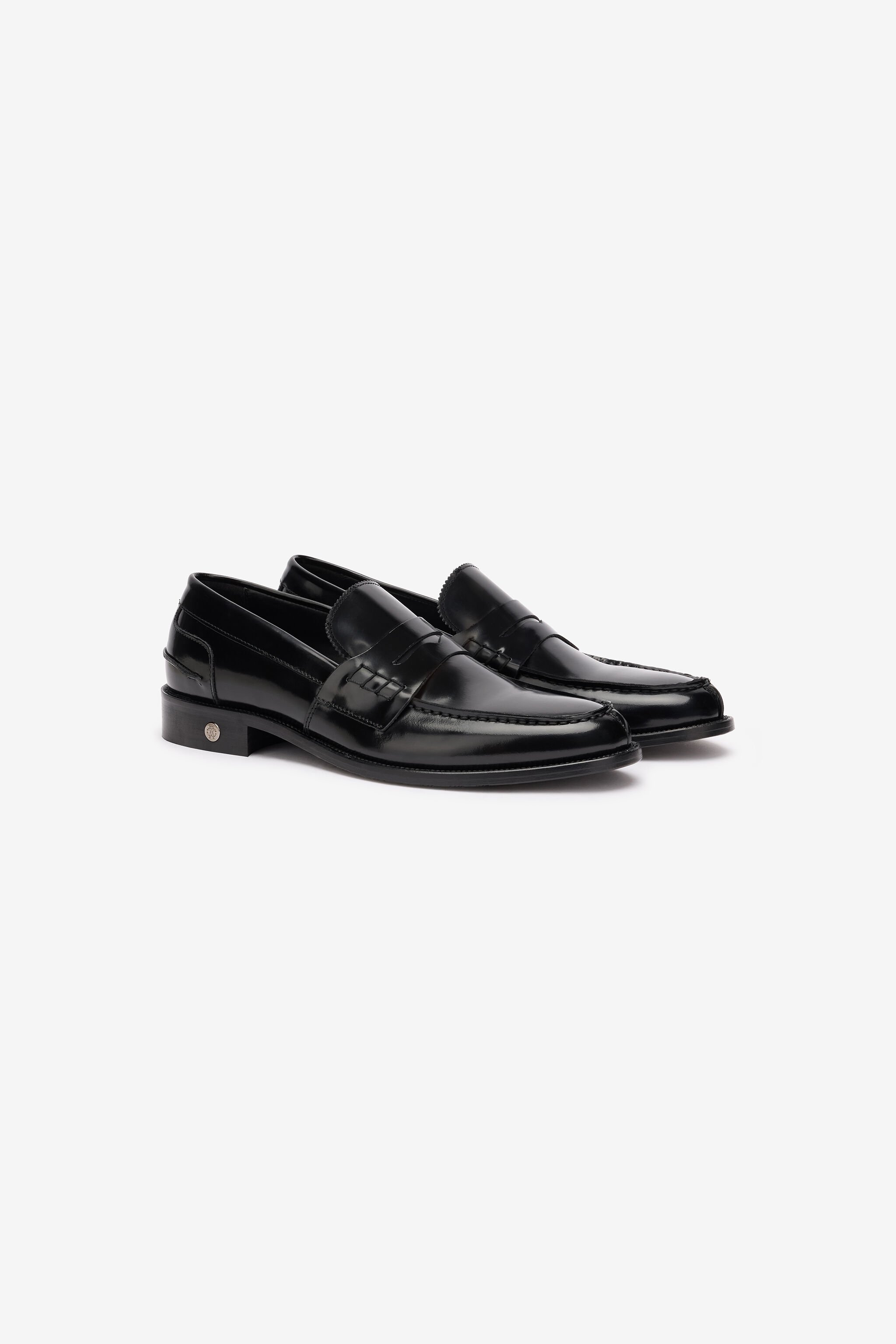RC Mocassins Penny Effet Brillant Noir POS00I-PZ243