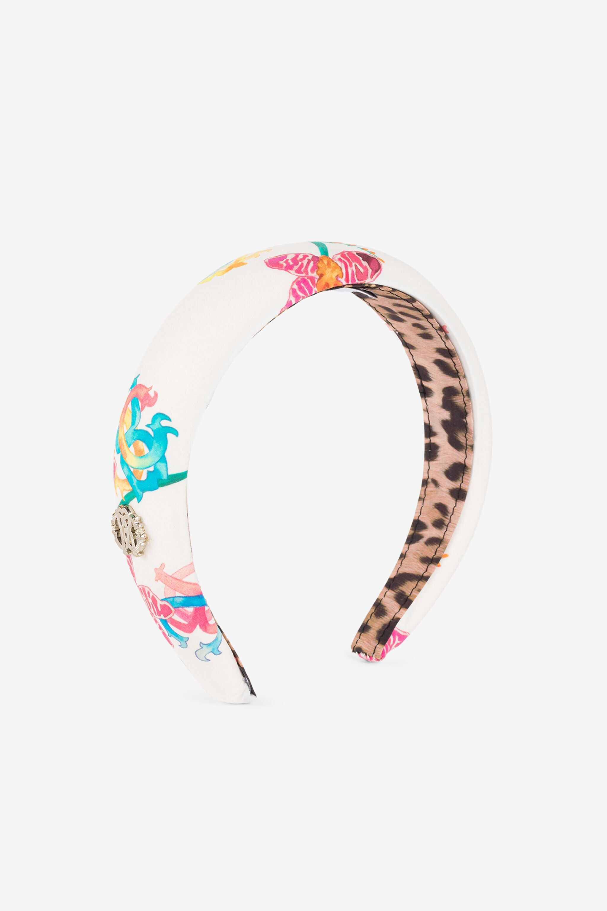 JU Floral mix-print headband White QJI015-CIG29