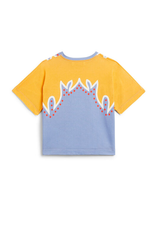 JU Flame Tiger print T-shirt DENIM/MULTICOLOR IJT611-JFQ80