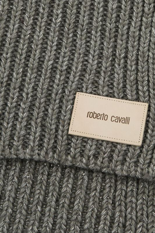 RC Mohair Blend Scarf with Branded Tag Gray TALR42-IR059