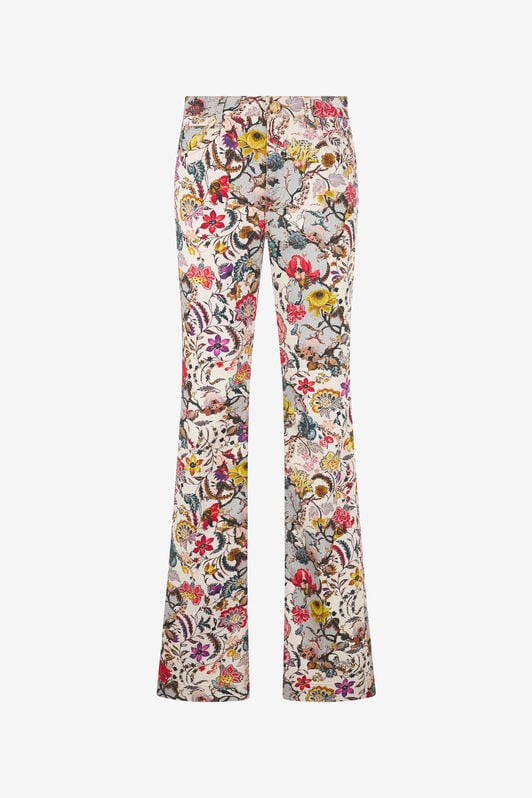 RC Pantaloni Flare con Stampa Florentine Flowers BEIGE WQJ221-DAR29