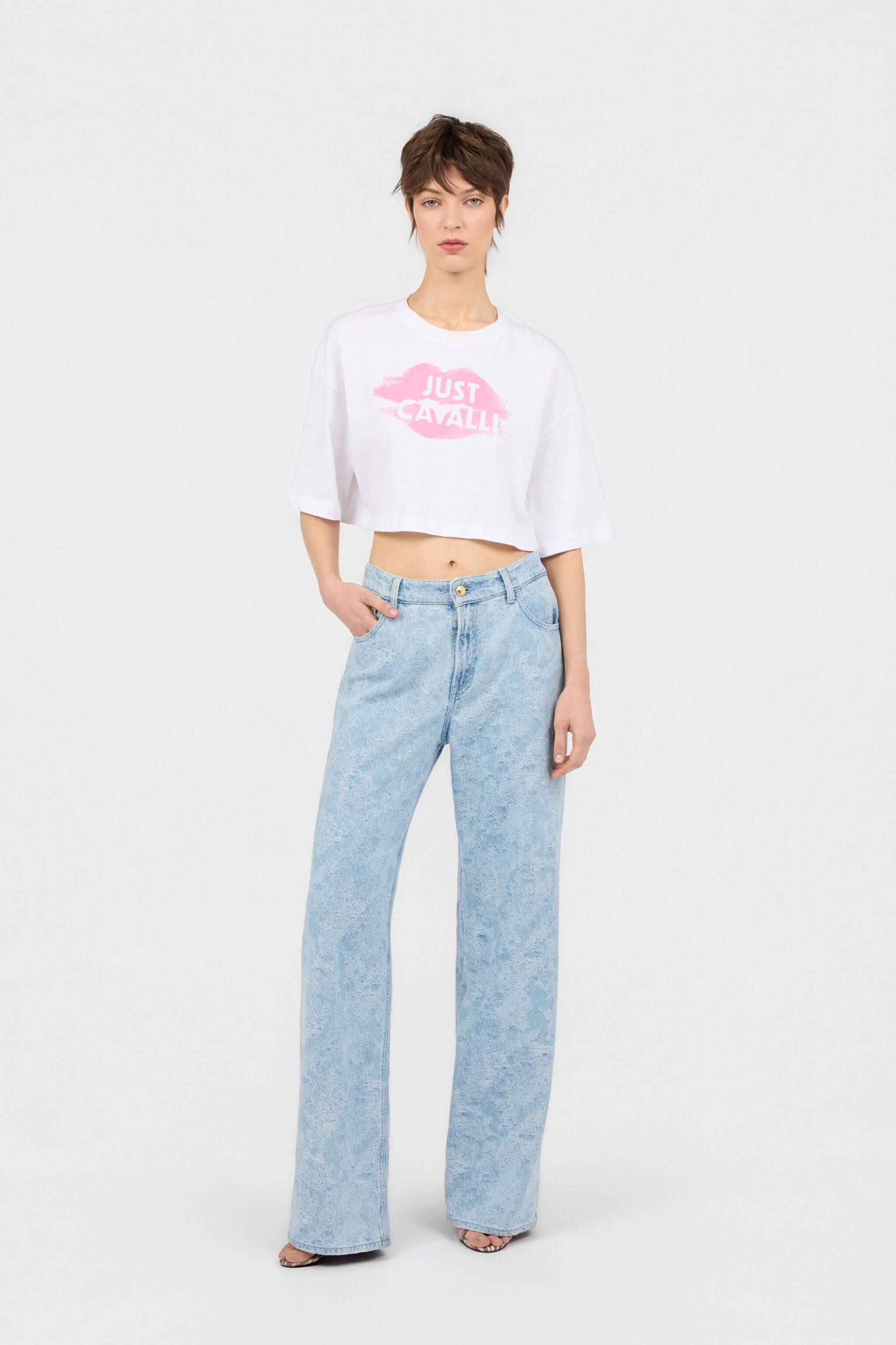 JC Wide-Leg Denim Trousers INDIGO WFJ042-WF526