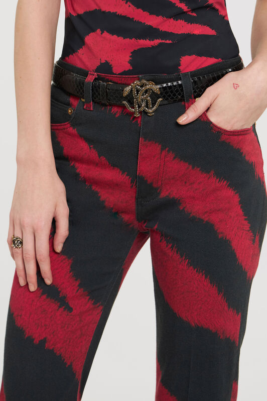 RC Jean bootcut à imprimé Zebra Tribute Rouge UWJ221-DAP26