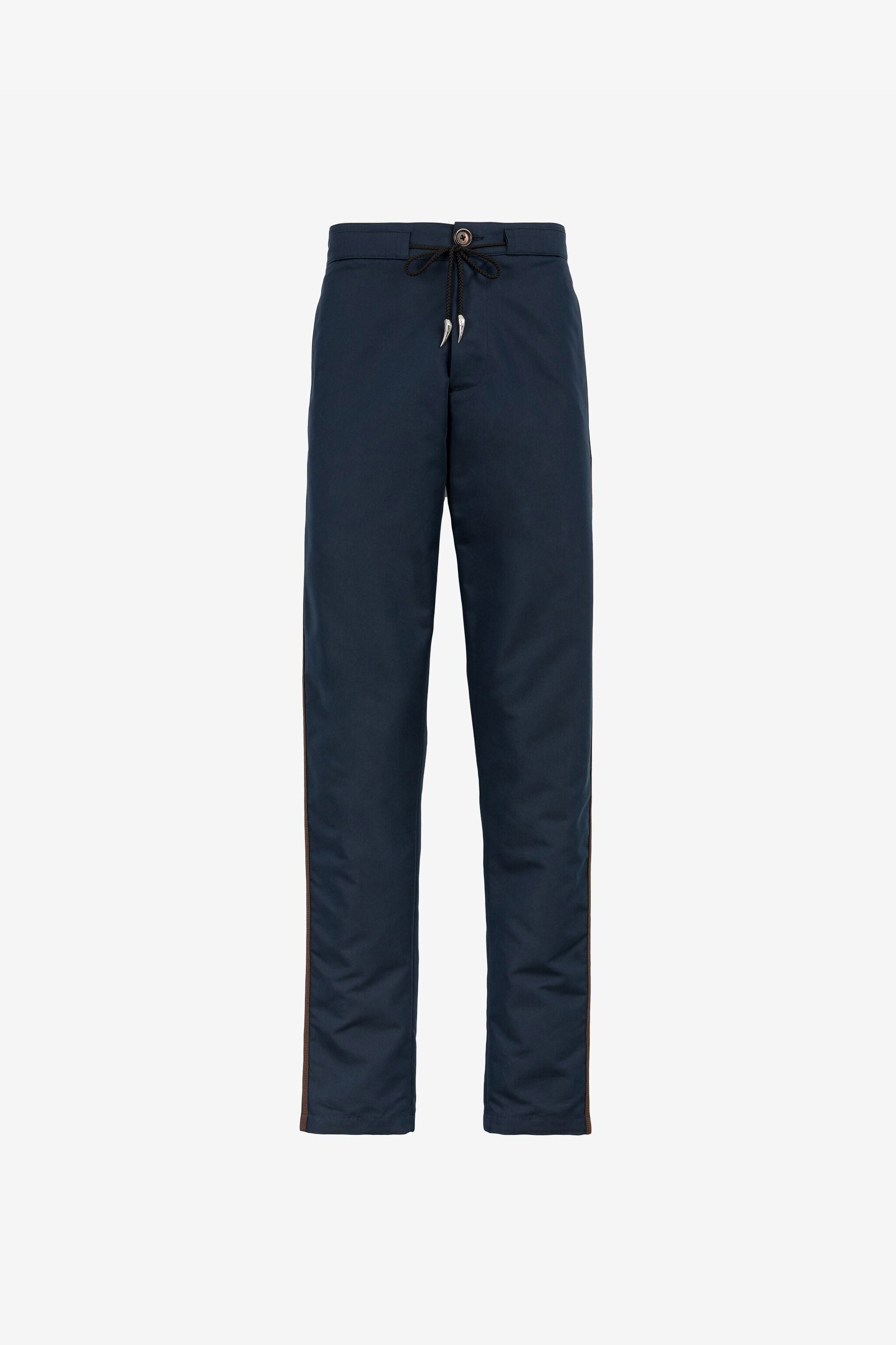 RC Side-stripe drawstring track pants Dark blue QRT207-FN061