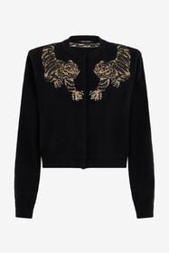 ${brand} Wool Cardigan with Tiger Embroidery ${colorDescription} ${masterID}