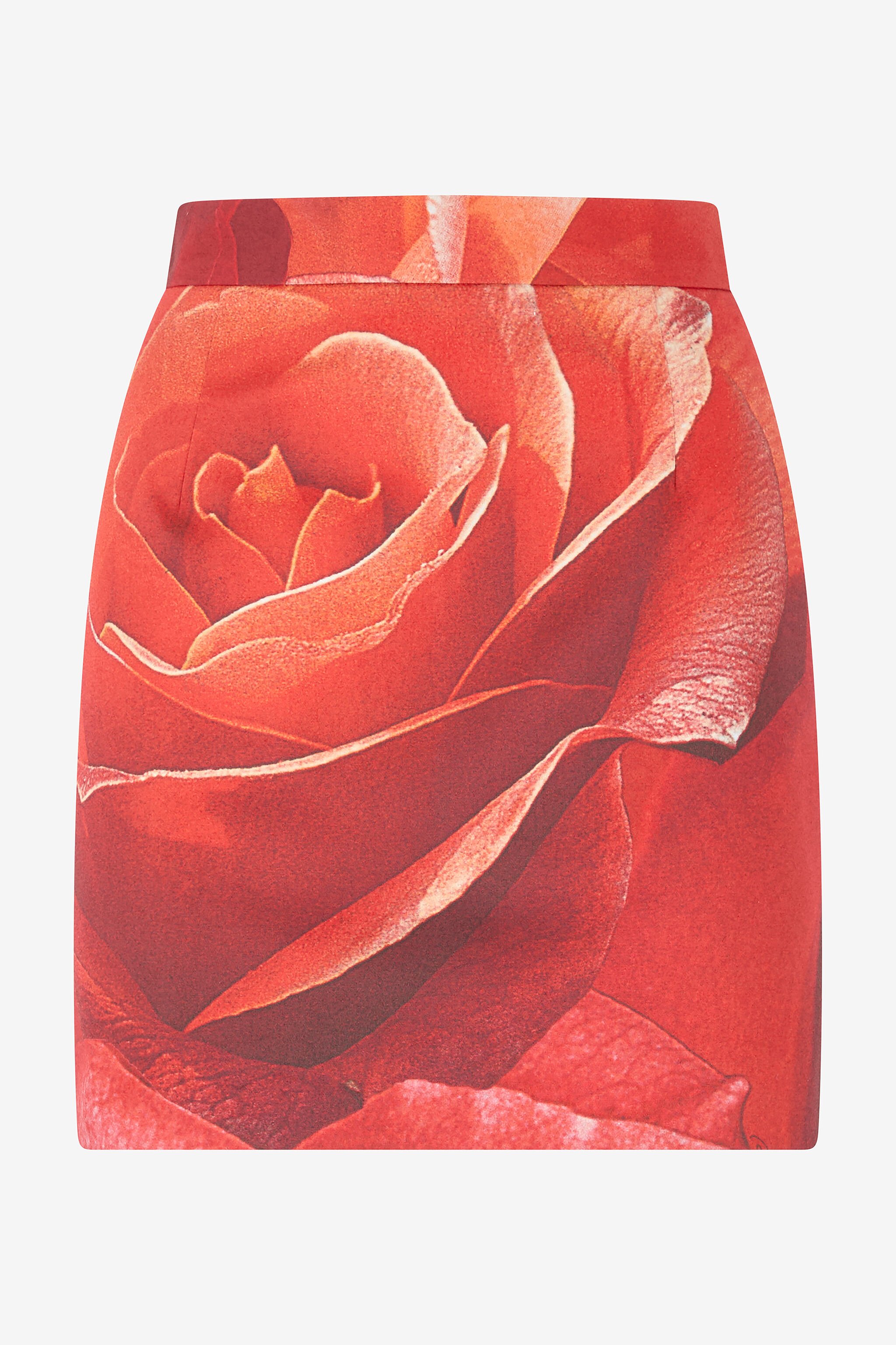 RC Minijupe À Imprimé Roses Rouge UKT308-7MN48