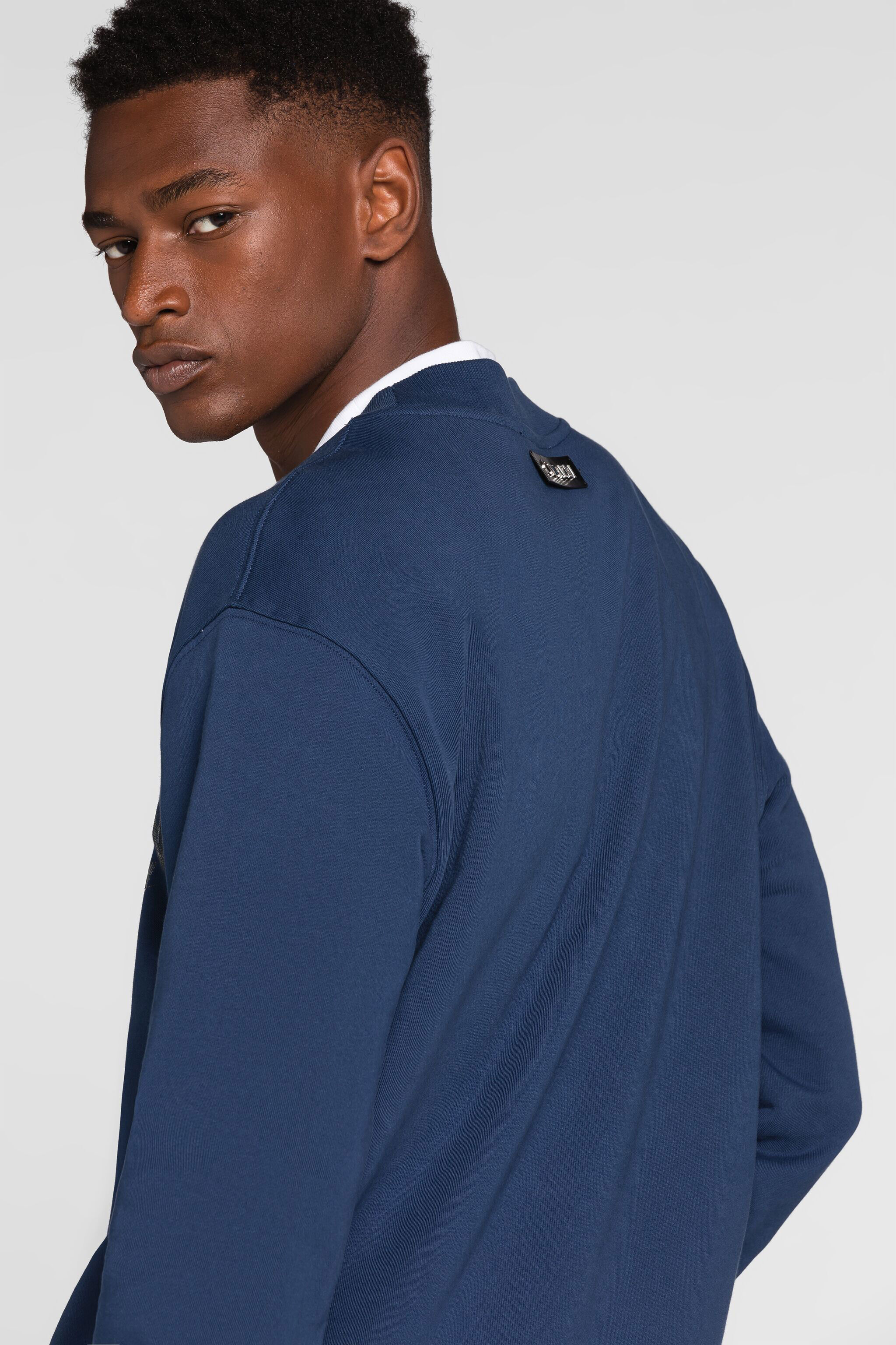 RC Panther-print cotton sweatshirt Dark blue QRT68A-CF050
