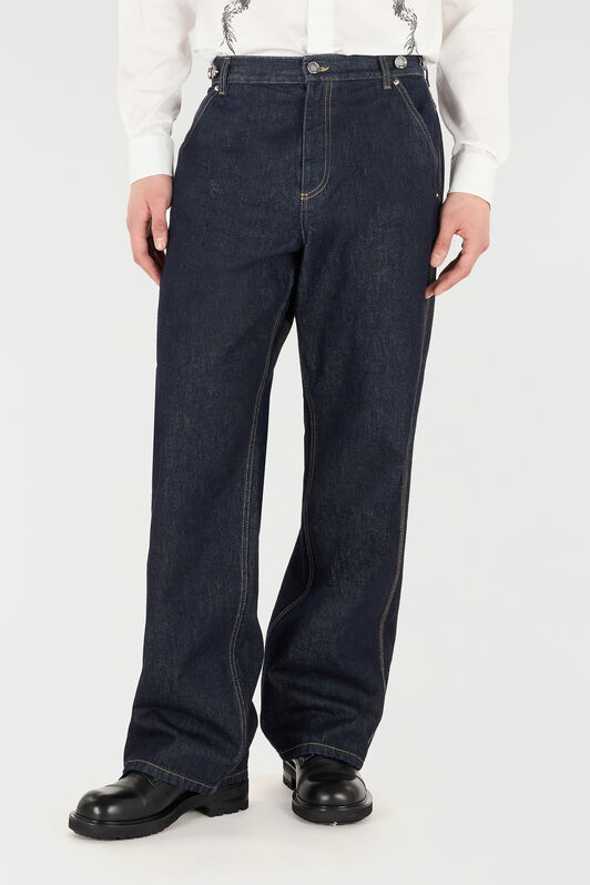 RC Wide-Leg Jeans with RC Monogram RC Wide-Leg Jeans with RC Monogram Dark blue VRJ231-VT025