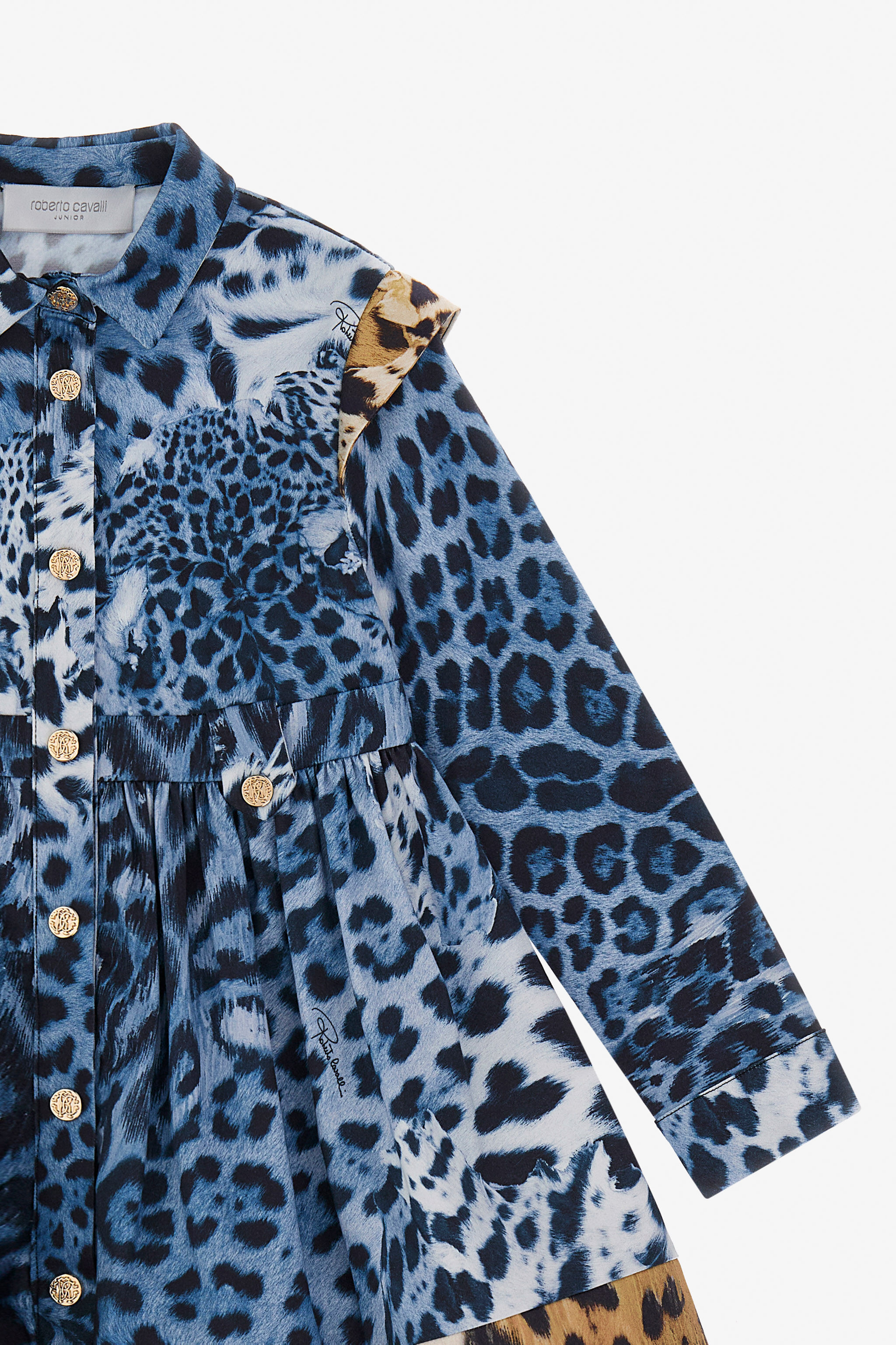 JU Kleid Mit Zweifarbigem Print Jaguar Skin JAGUARSKIN BLUE TJT10P-6SM10