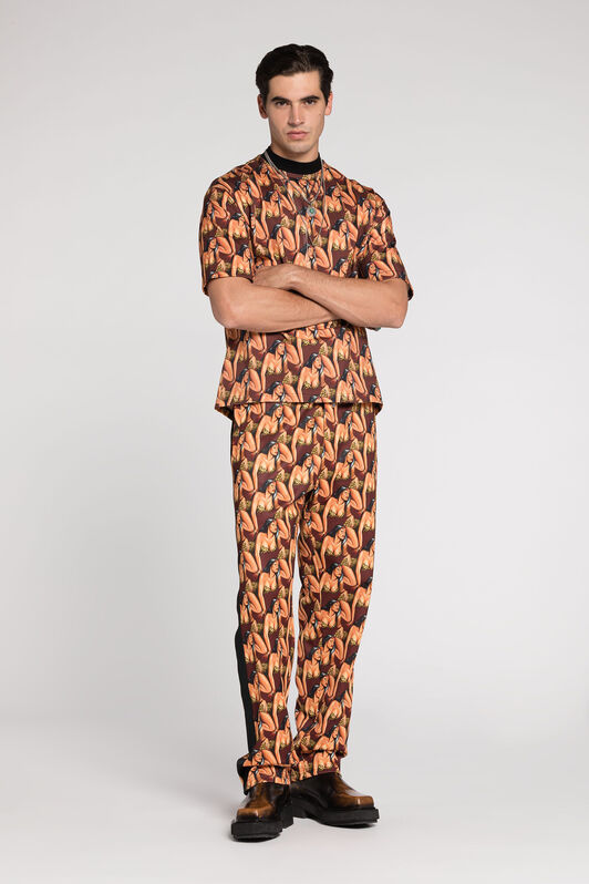 RC T-shirt con stampa Marrone RRT62I-3PH24