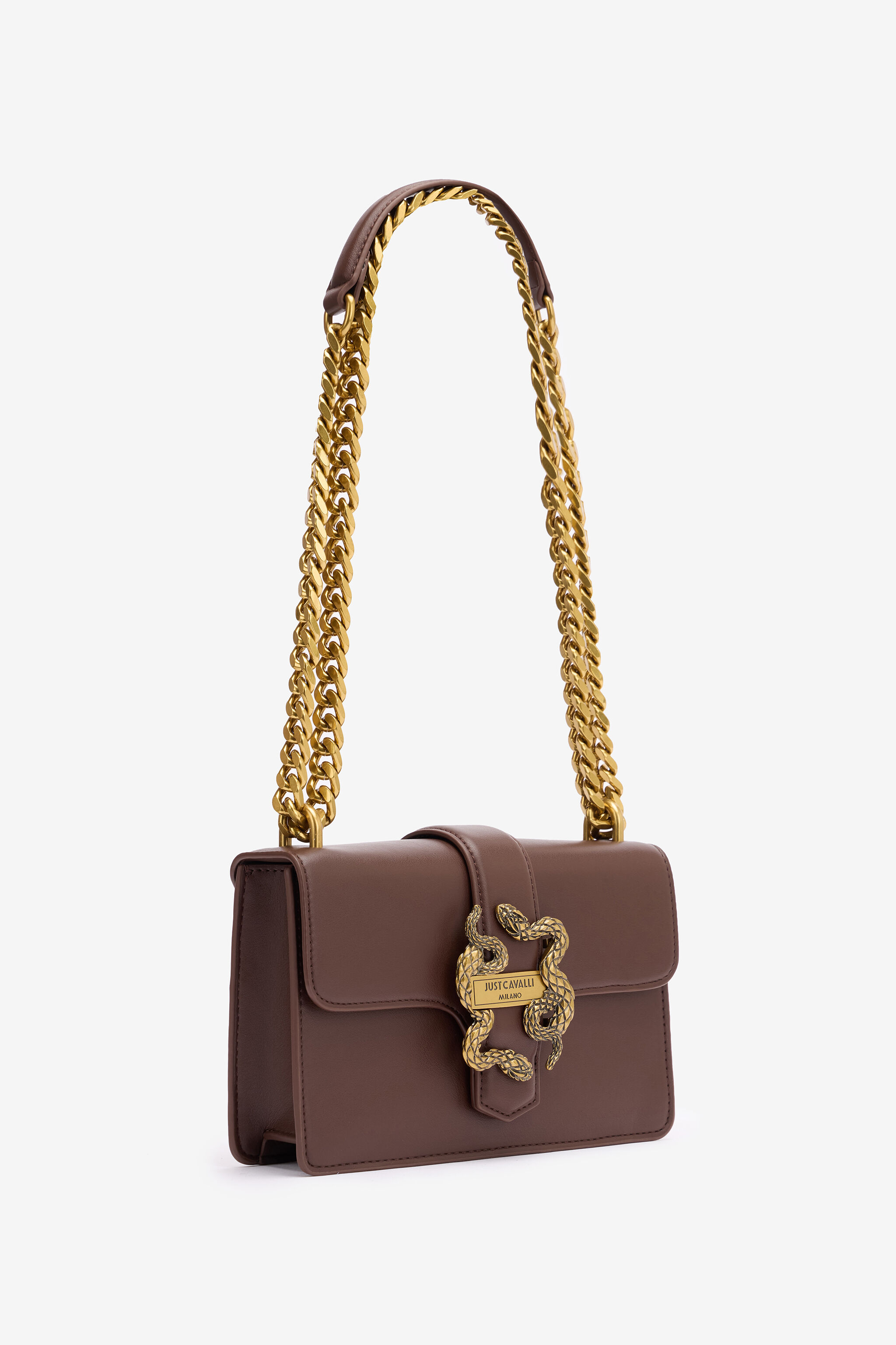 JC Borsa Con Serpenti E Manico A Catena Marrone TFB029-TF394
