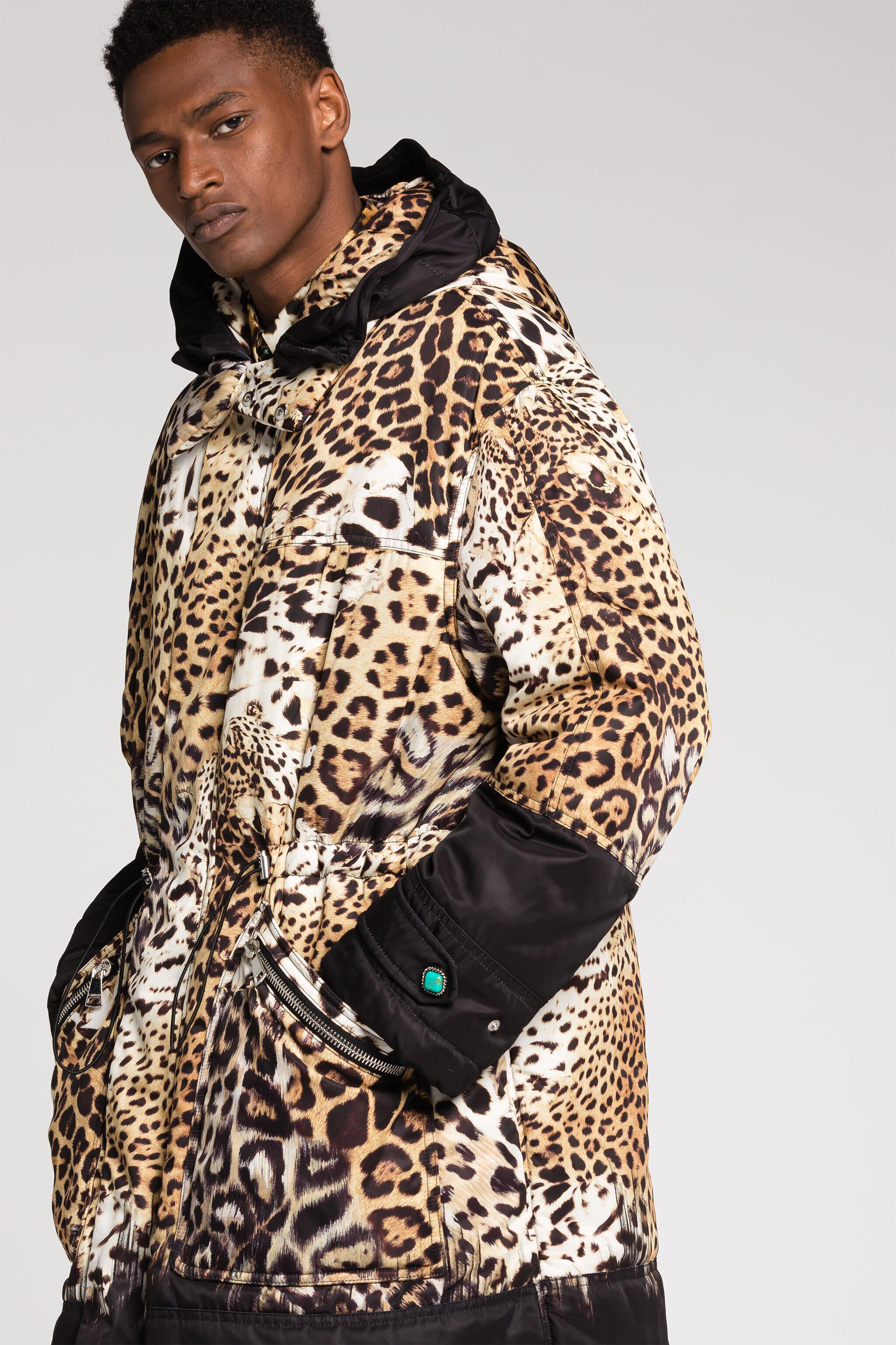 RC Leopard-Print Padded Coat Light brown RRT416-5R003