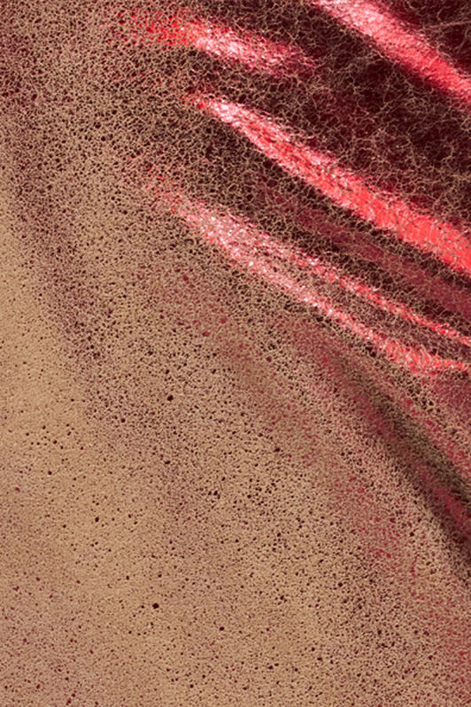 RC Schlaghose aus Metallic-Leder SAND/RED WQP221-PC002