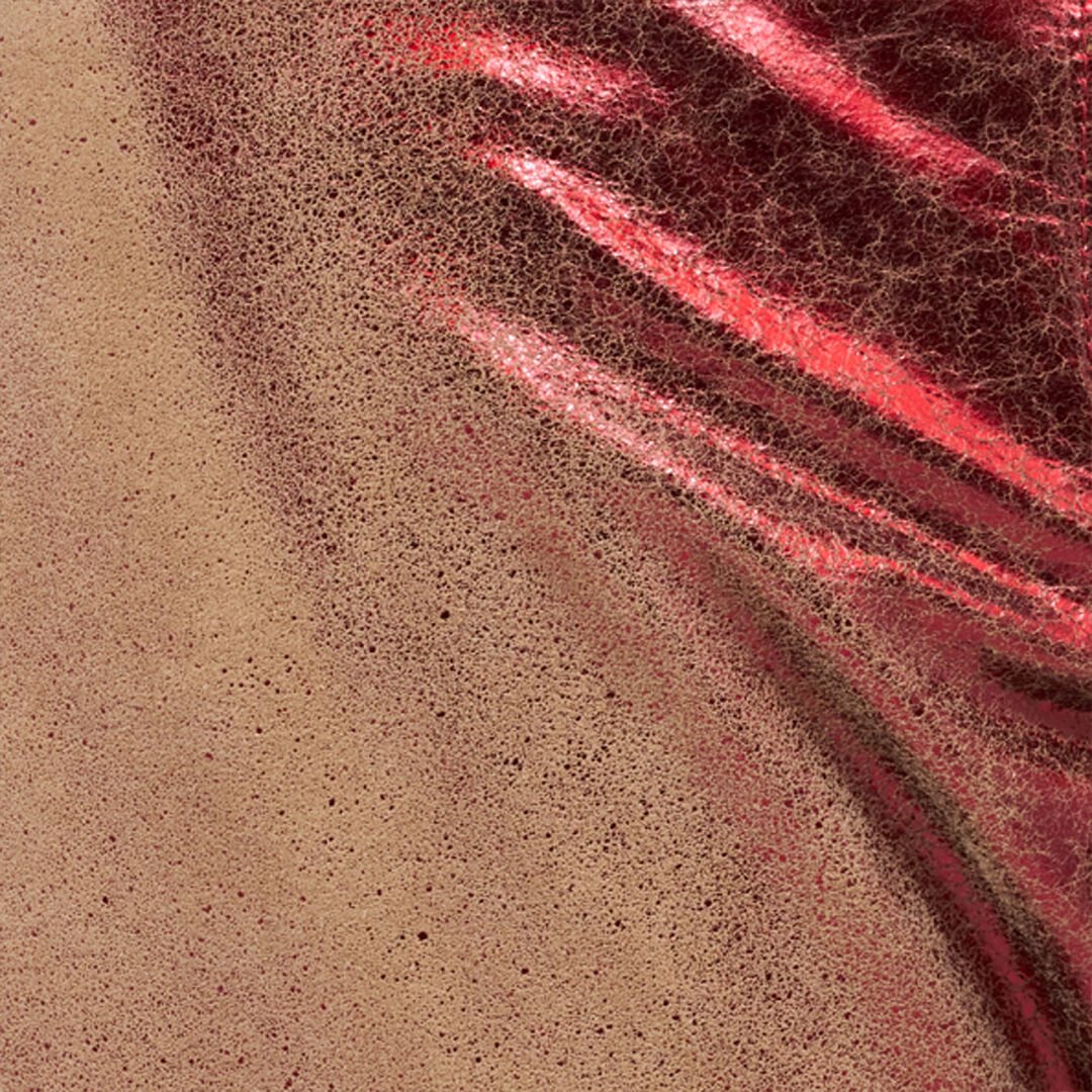 RC Schlaghose aus Metallic-Leder SAND/RED WQP221-PC002