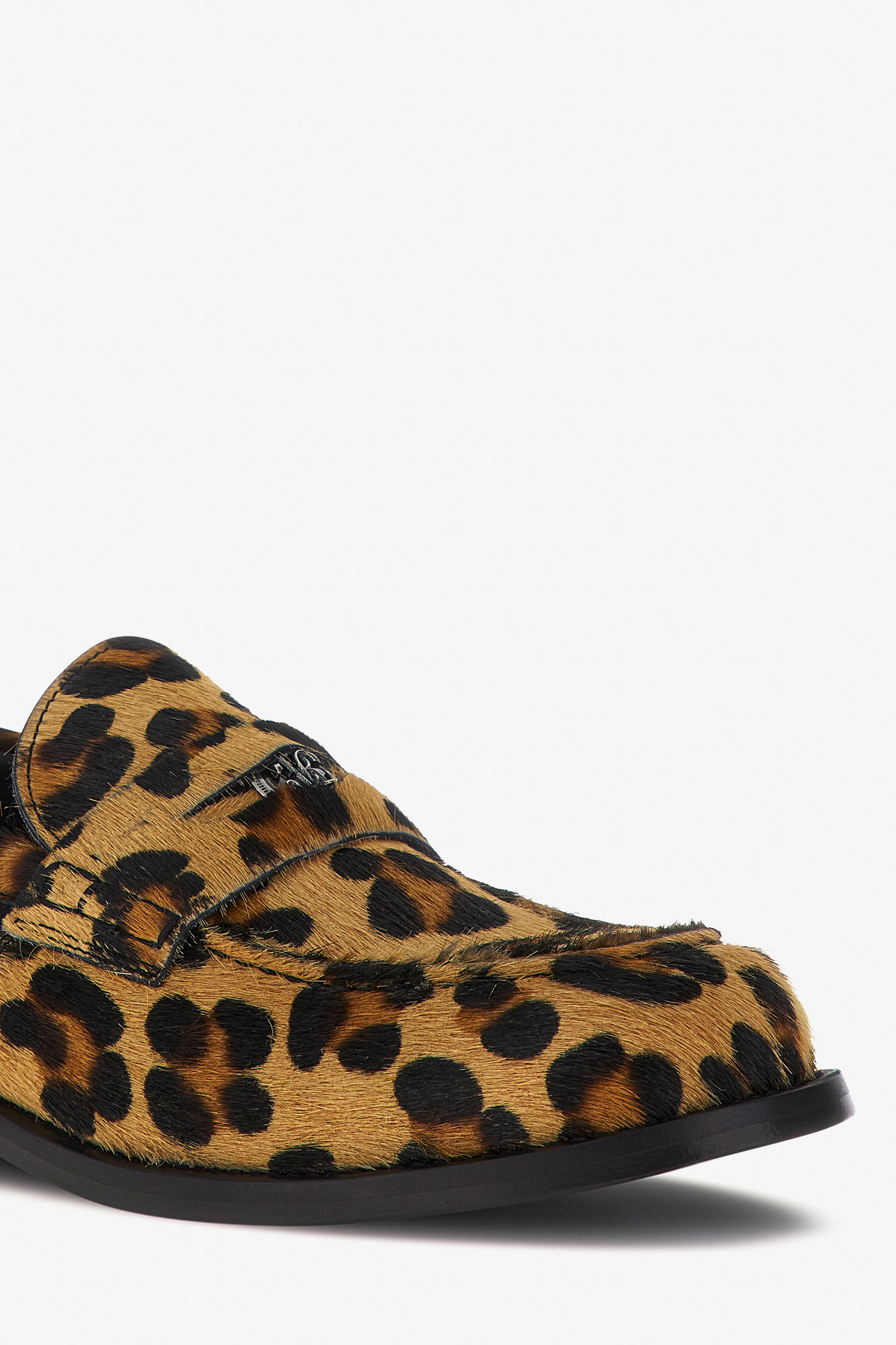 RC Leopard loafers with Monogram Mirror Snake Dark brown RRS033-PZA92