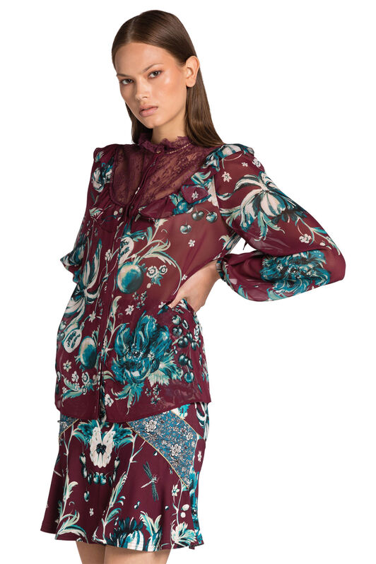 RC Floral-Print Silk Top RC Floral-Print Silk Top Purple FQT714-GFF62