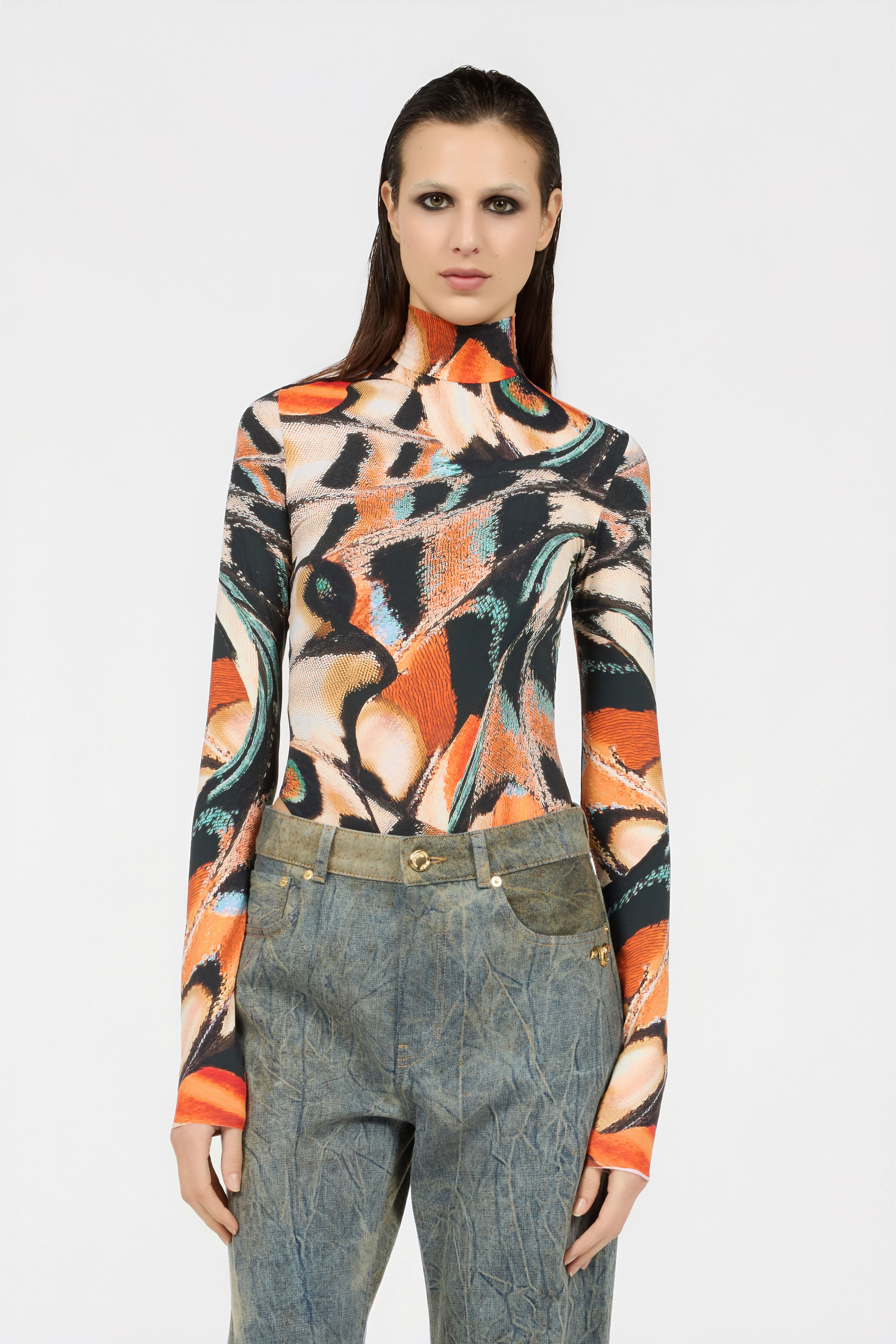 RC Top Estampado Butterfly BLACK/MULTICOLOR XQT608-LNT28