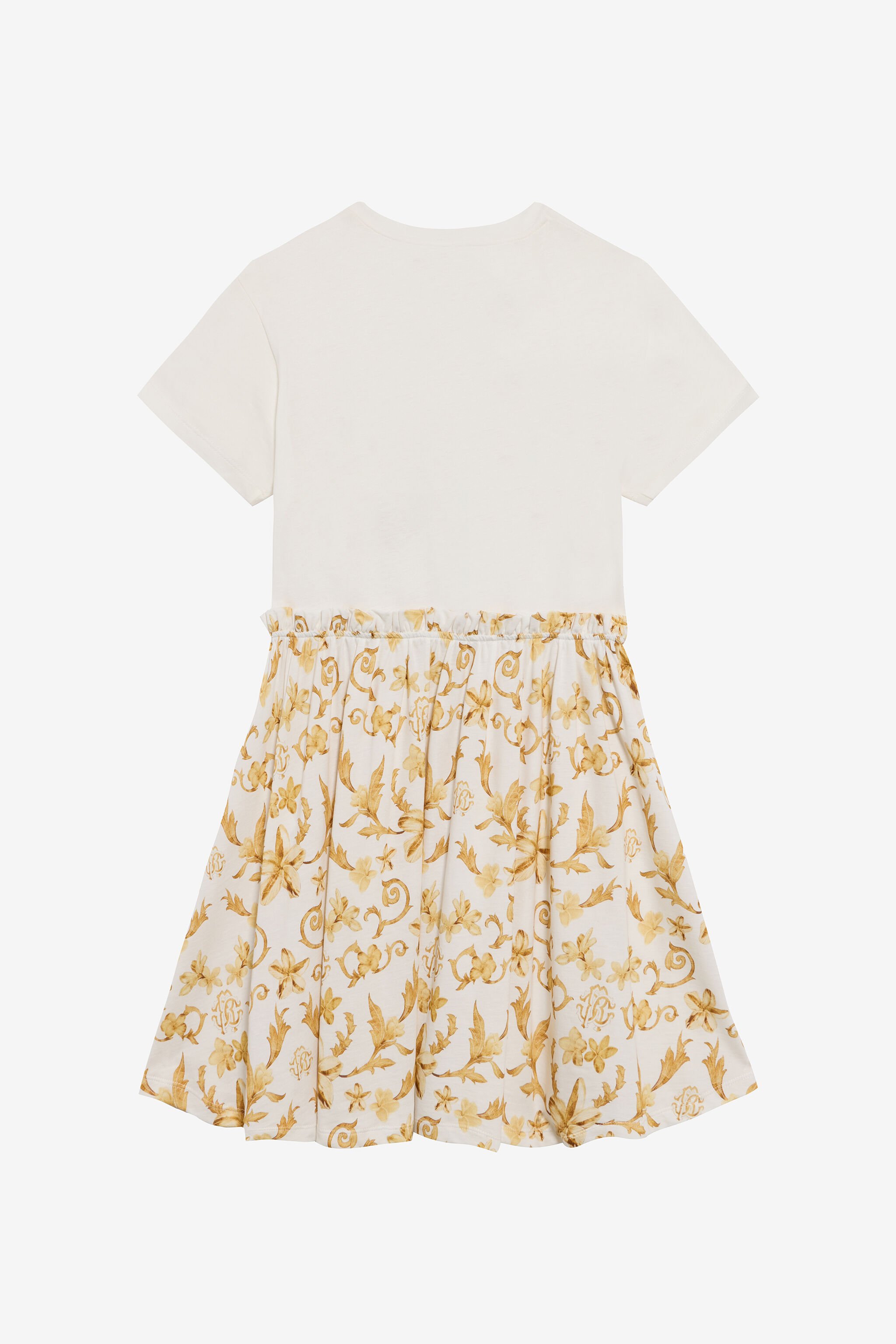 RC Kleid mit Gold Arabesque-Print WHITE/GOLD TJT10L-JFN37