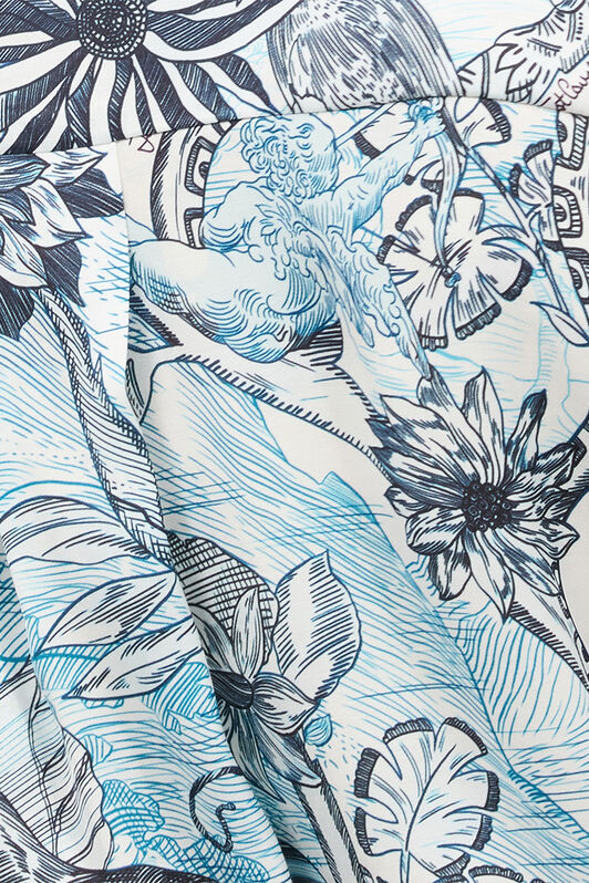 JC Chemise À Imprimé Jungle Et Python Bleu clair UFT143-UF209