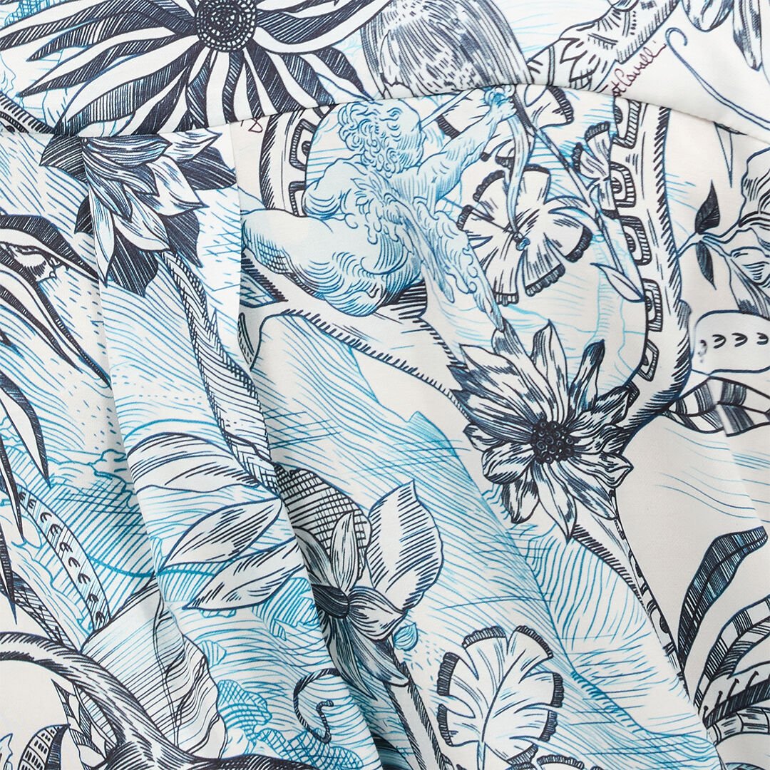 JC Chemise À Imprimé Jungle Et Python Bleu clair UFT143-UF209