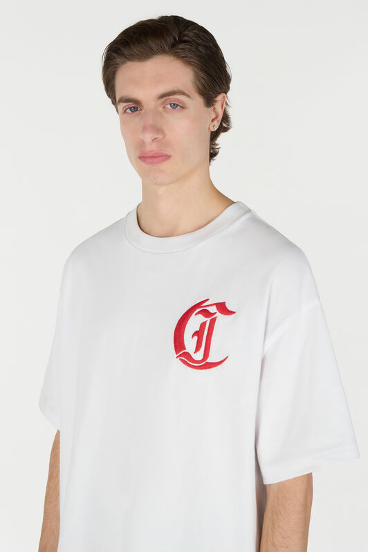 JC T-Shirt With JC Monogram White TFT039-TF056