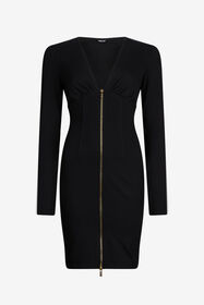 ${brand} Mini Abito Nero Con Zip Frontale ${colorDescription} ${masterID}