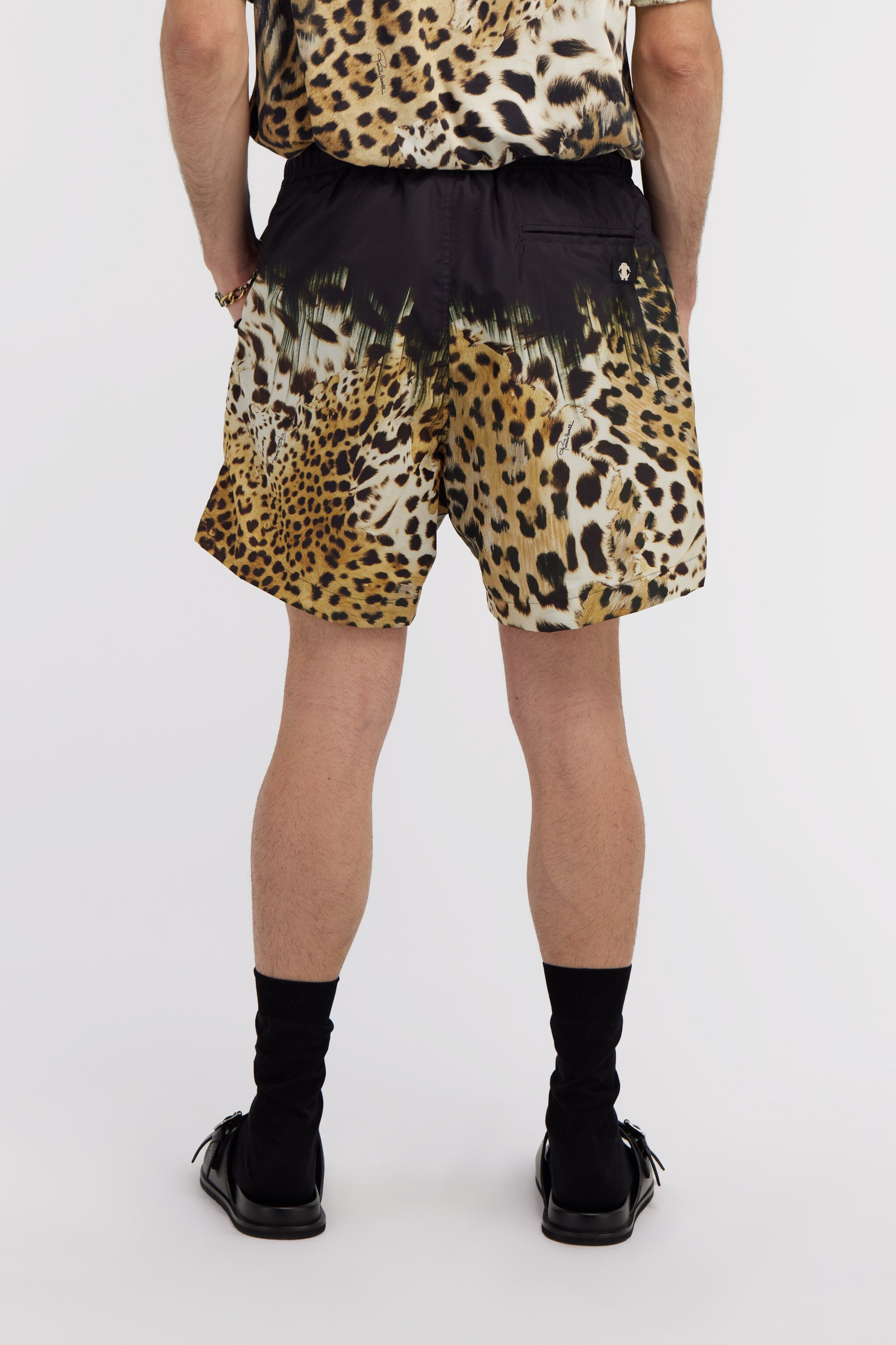 RC Shorts da bagno con stampa Jaguar Skin Marrone chiaro SYH00A-5RF76