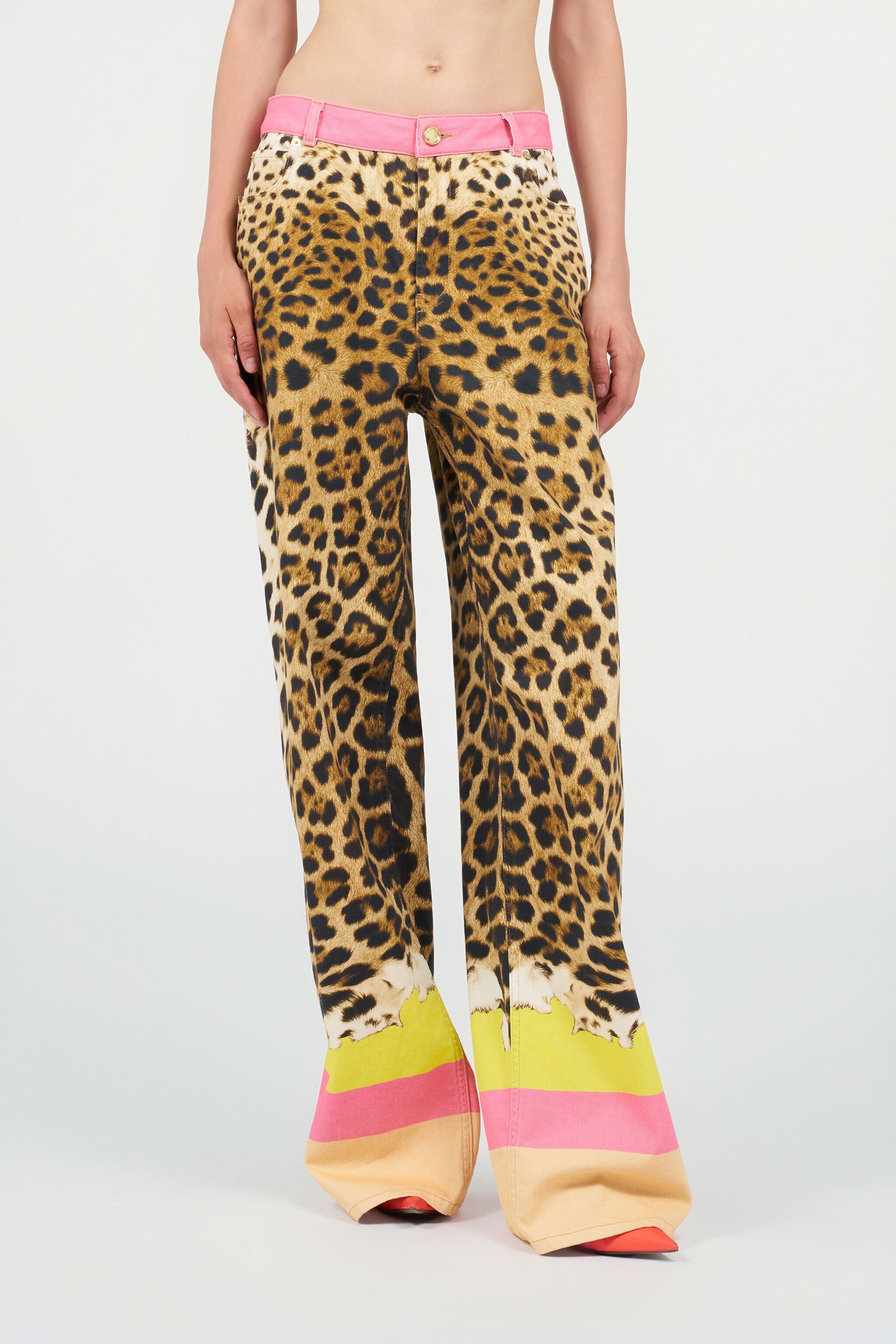 RC Jean à imprimé Cavalli Pop YELLOW WQJ207-DAR33