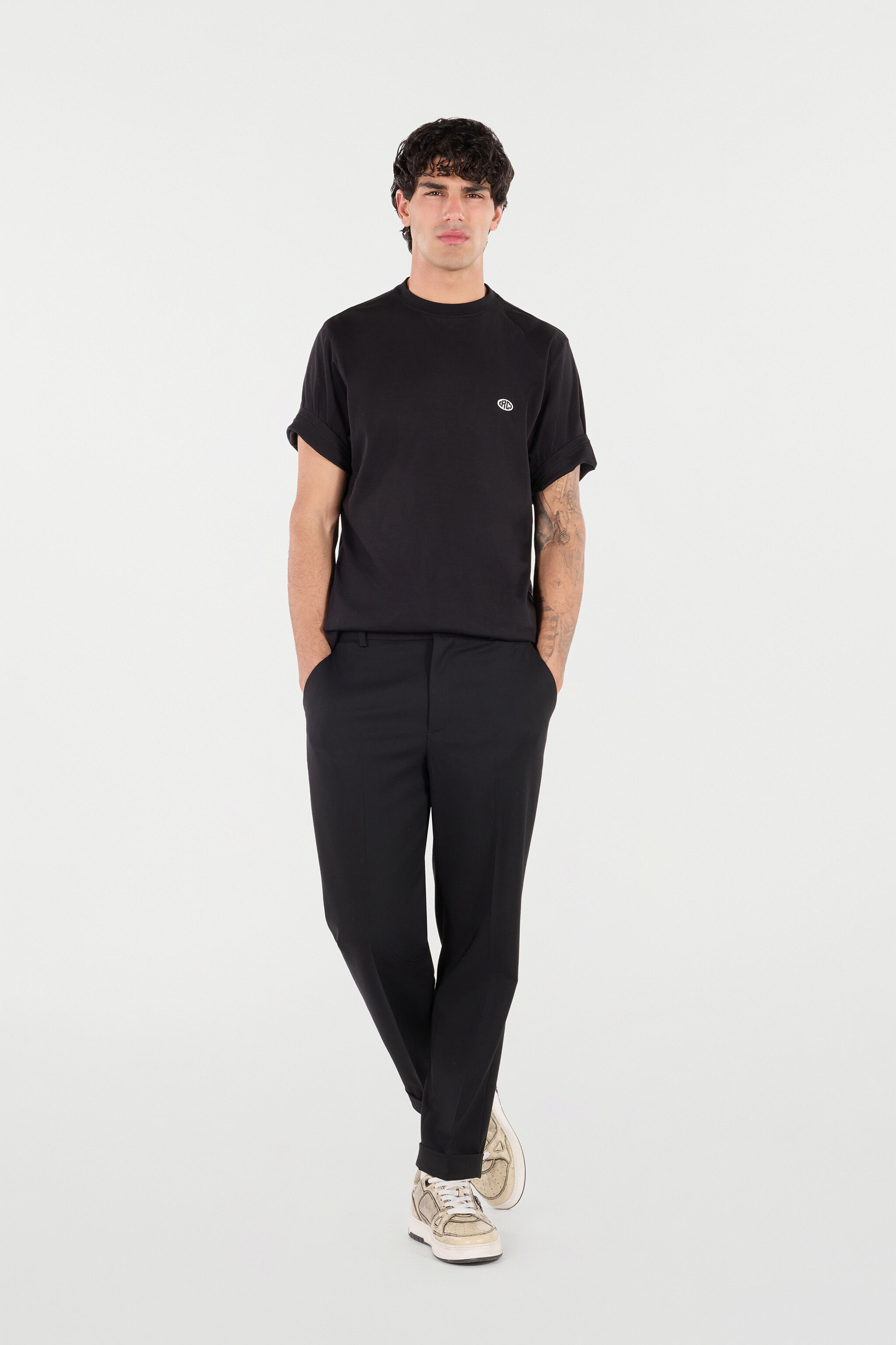 RC T-Shirt with Logo Patch Black VNT61D-JJ080