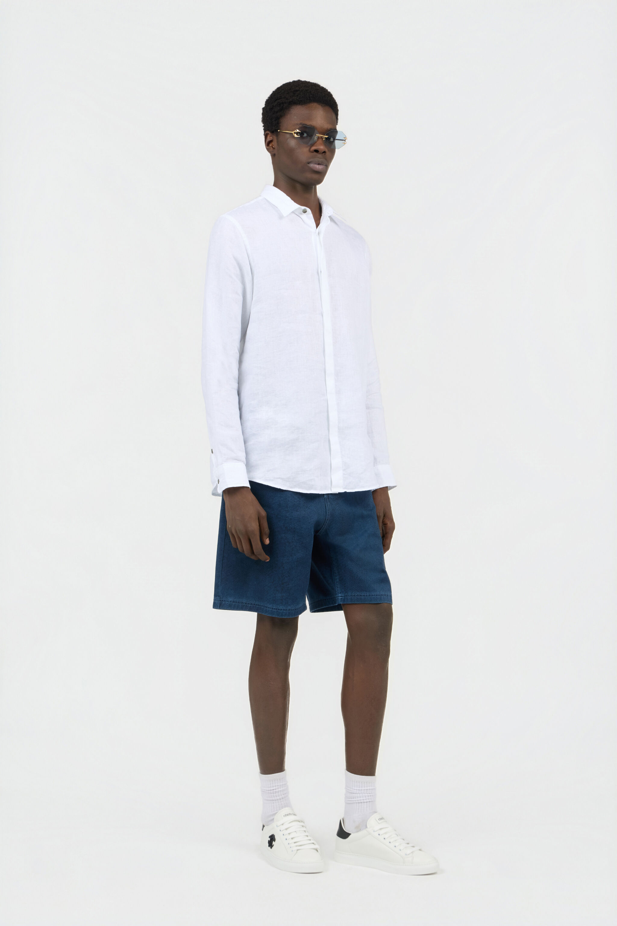 RC Chemise Blanche En Lin WHITE SOT70M-LG032