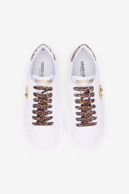 RC Sneaker Bianca Con Stampa Leopardata E Monogram RC RC Sneaker Bianca Con Stampa Leopardata E Monogram RC WHITE QOS01J-PZO13