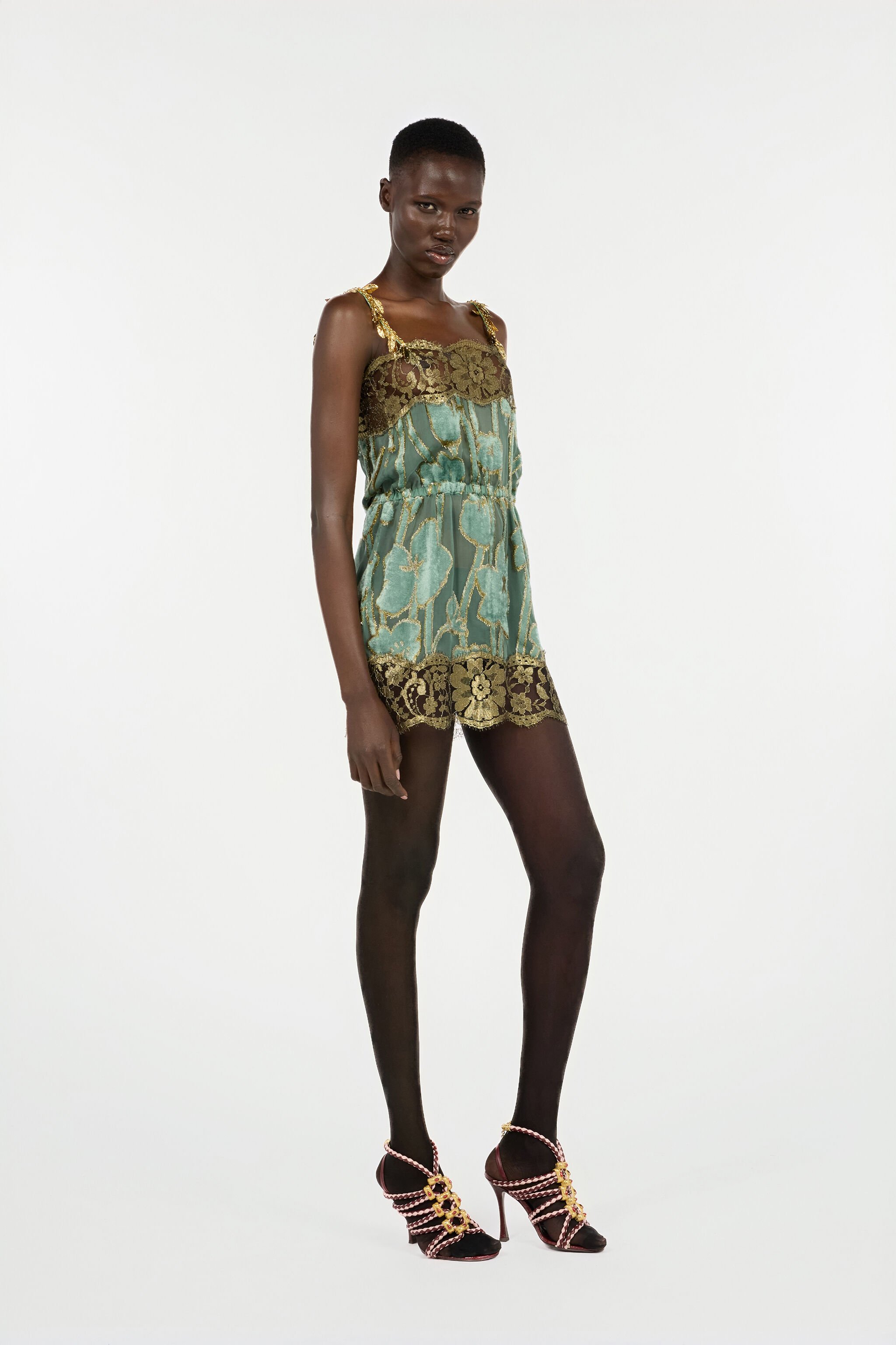 RC Sage Mini Dress With Floral Pattern SALVIA VWT144-FC007