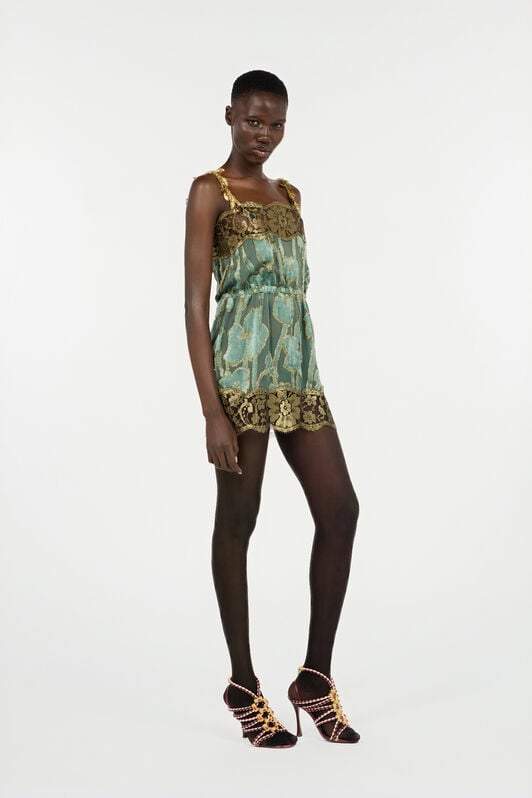 RC Sage Mini Dress With Floral Pattern SALVIA VWT144-FC007