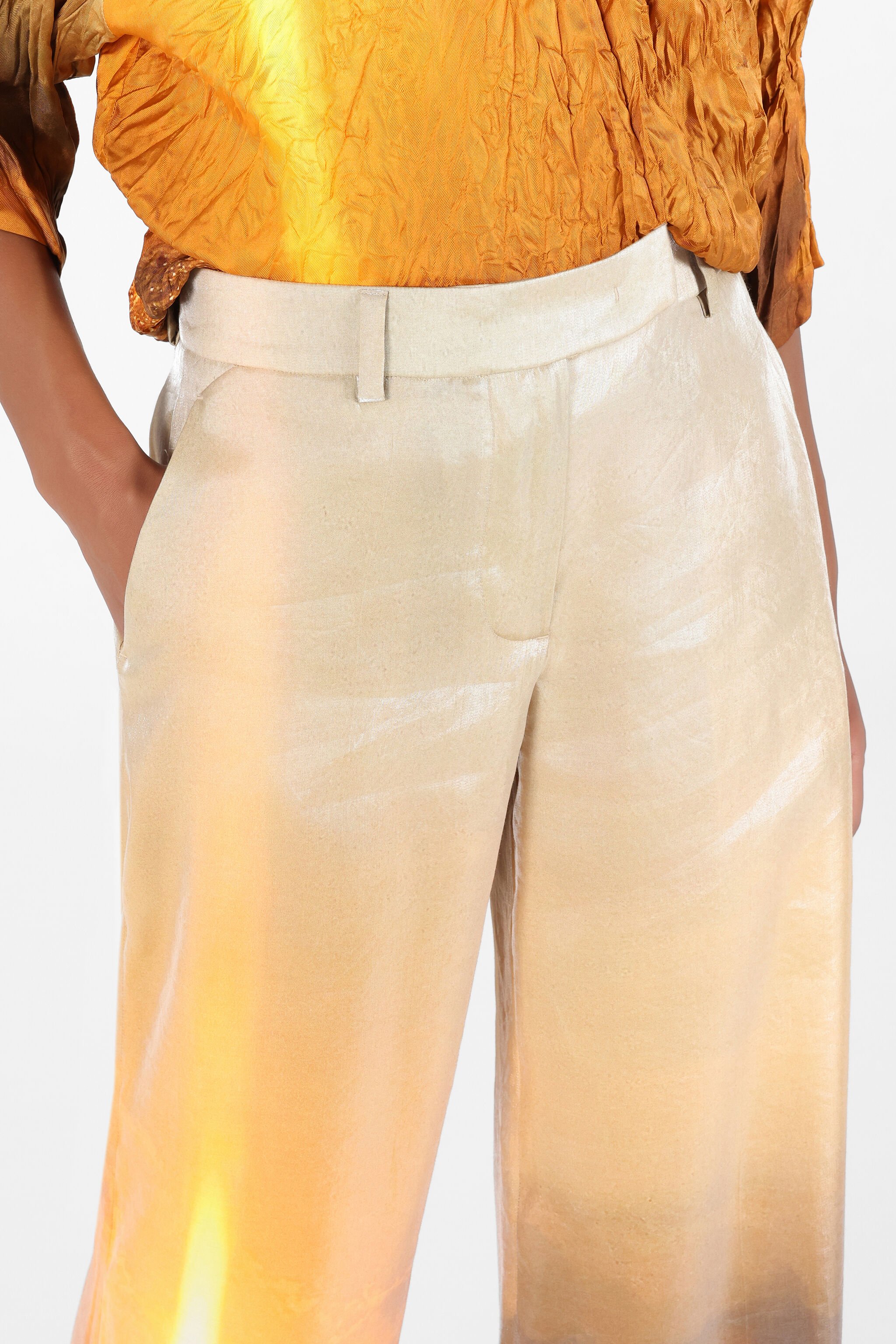 RC Pantalone Palazzo Stampa Sunset Arancione UWT201-OQN97