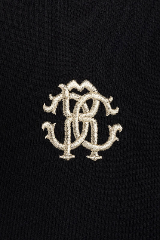 JU RC Monogram-Embroidered Hoodie Black RJT933-CF050