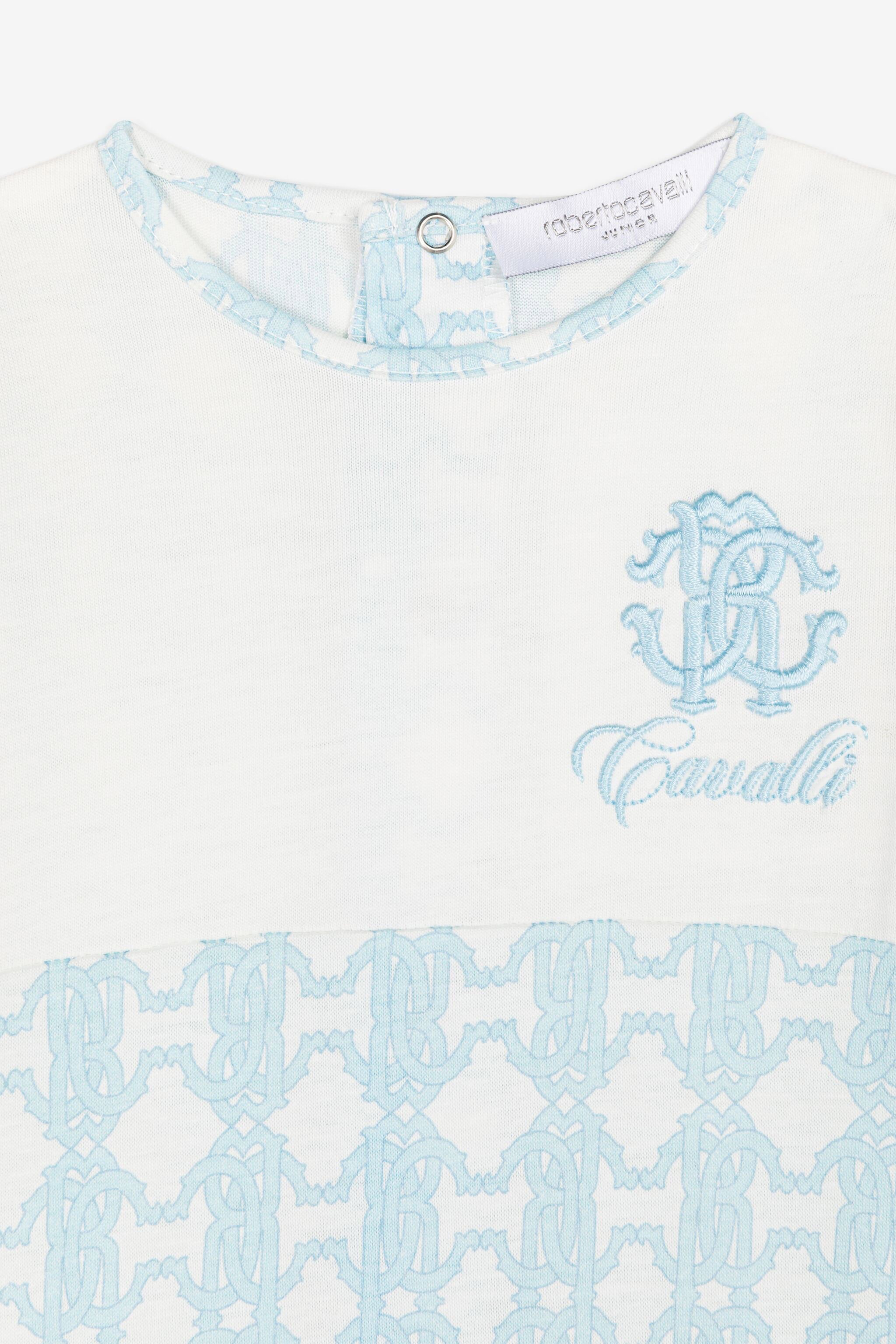 JU RC Monogram-Embroidered Babygrow Set Light blue RJT837-JFF66