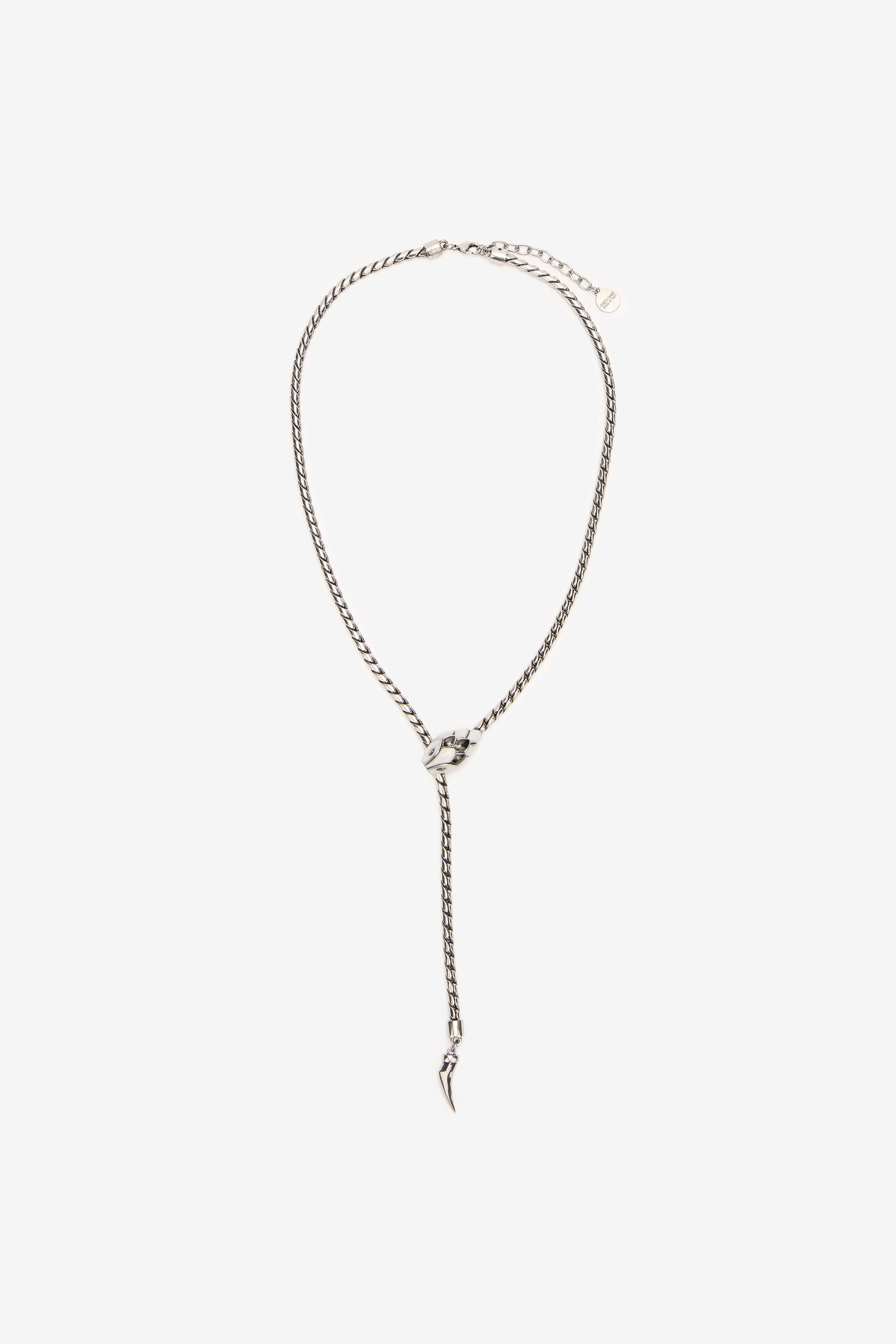 RC Snake And Fang Necklace Silver URG001-AM021